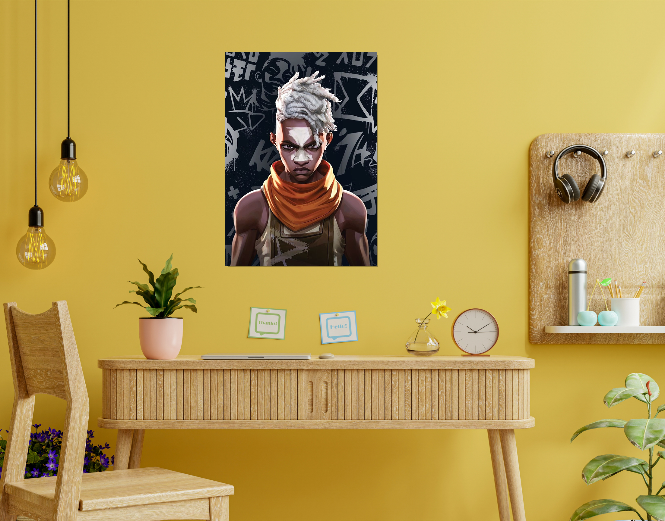 "EKKO - ARCANE"- Shiny & Sturdy Metallic Poster  Art That Pops & Sticks