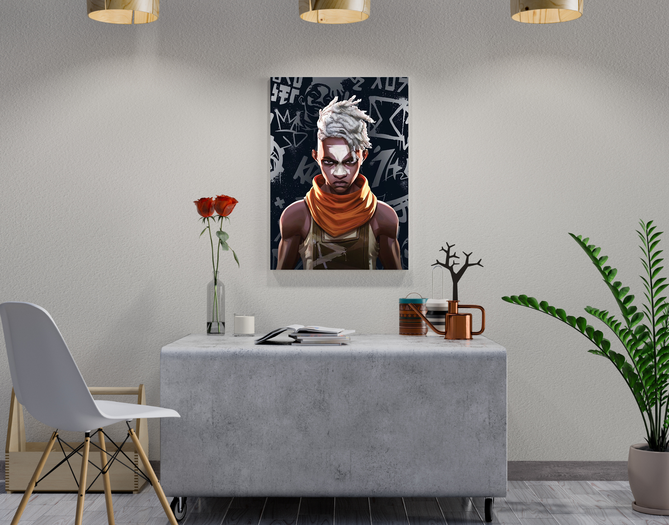 "EKKO - ARCANE"- Shiny & Sturdy Metallic Poster  Art That Pops & Sticks