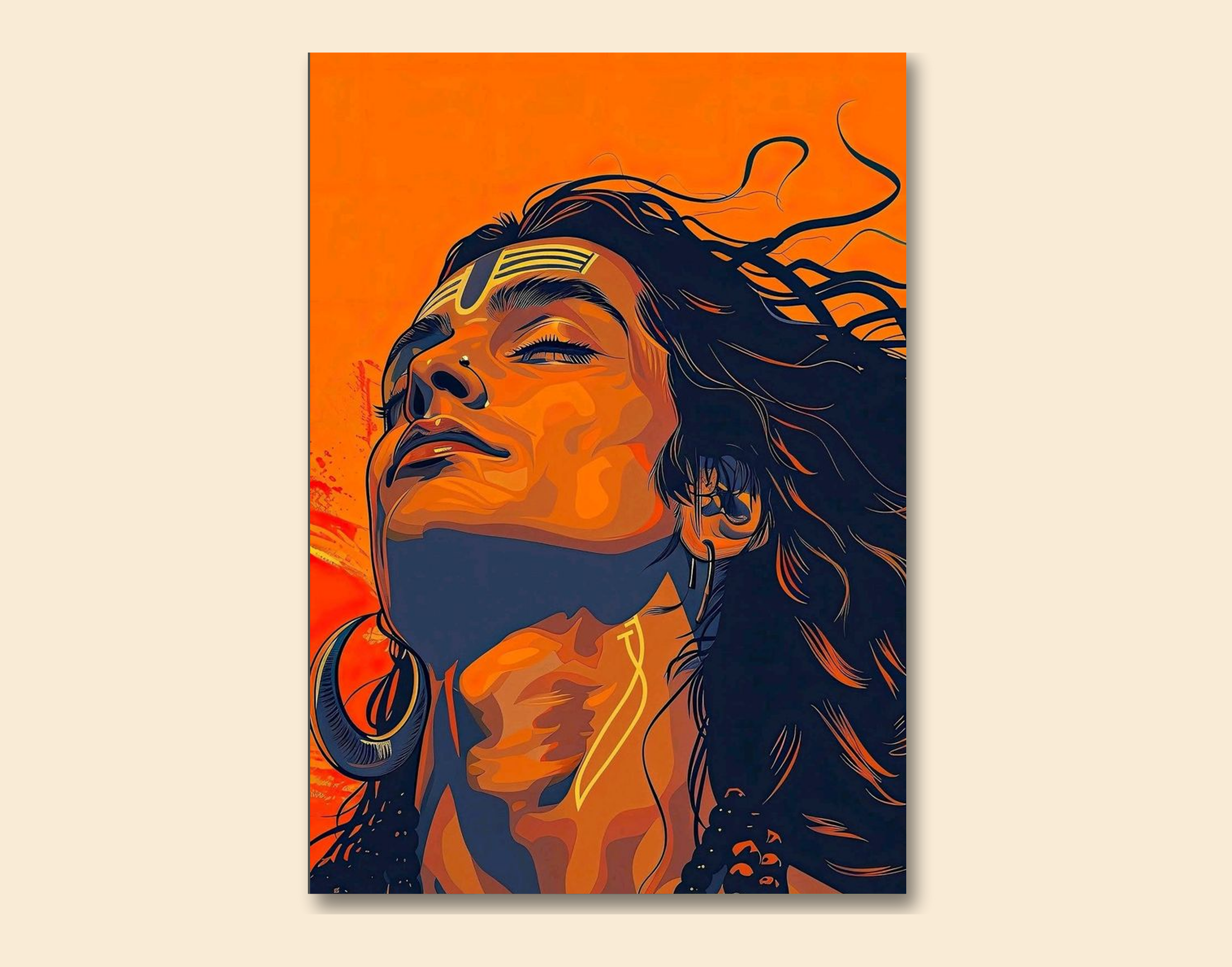 "Nammo Nammo Shiva"- Shiny & Sturdy Metallic Poster  Art That Pops & Sticks