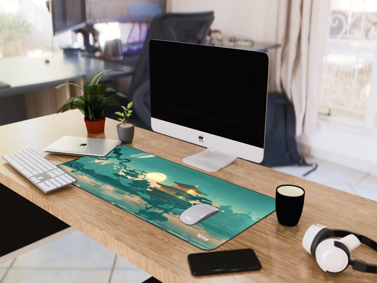 "MOONLIT ZEN PAVILION" Gaming Mousepad Elevate Your Gaming Experience