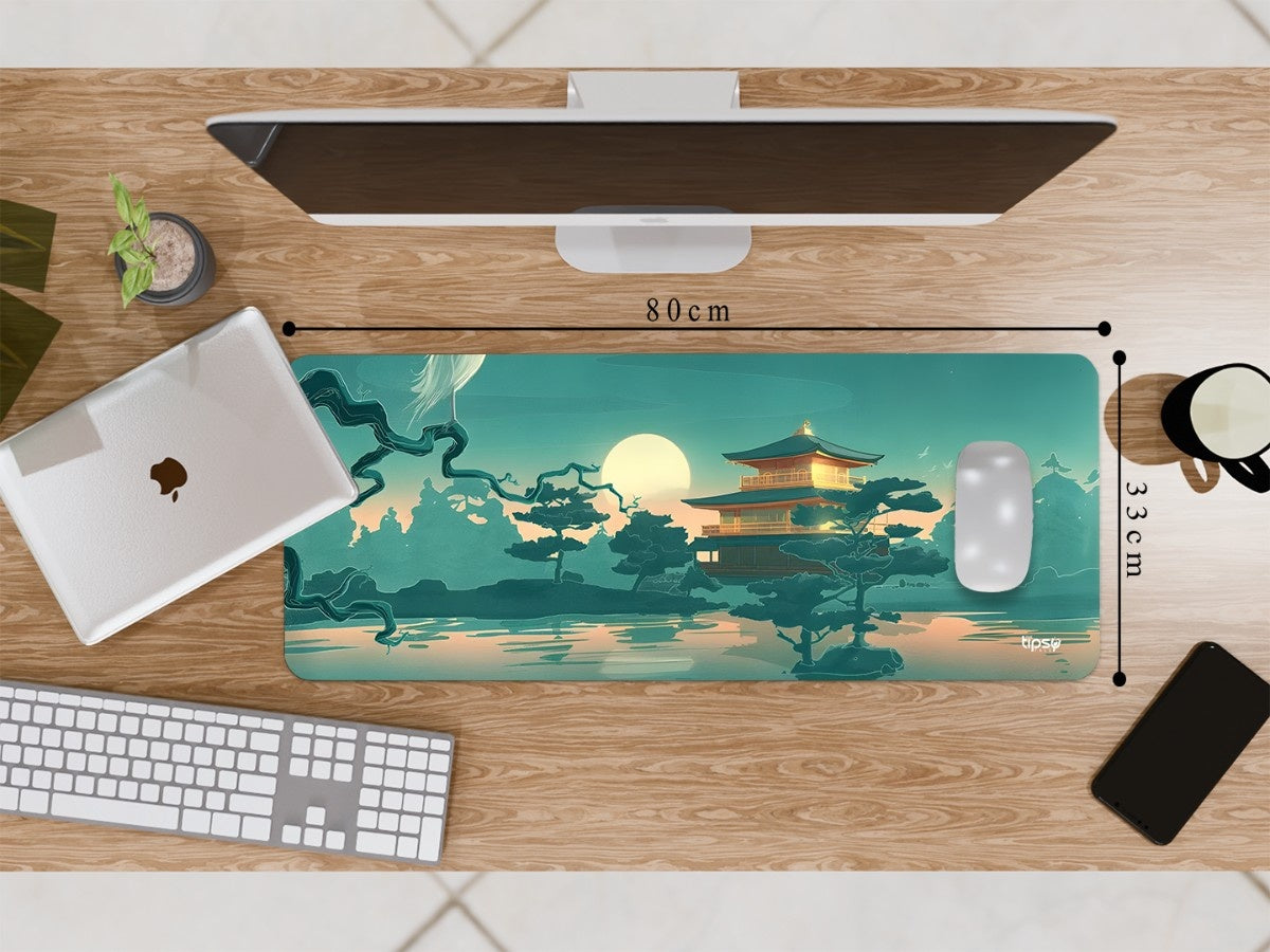 "MOONLIT ZEN PAVILION" Gaming Mousepad Elevate Your Gaming Experience