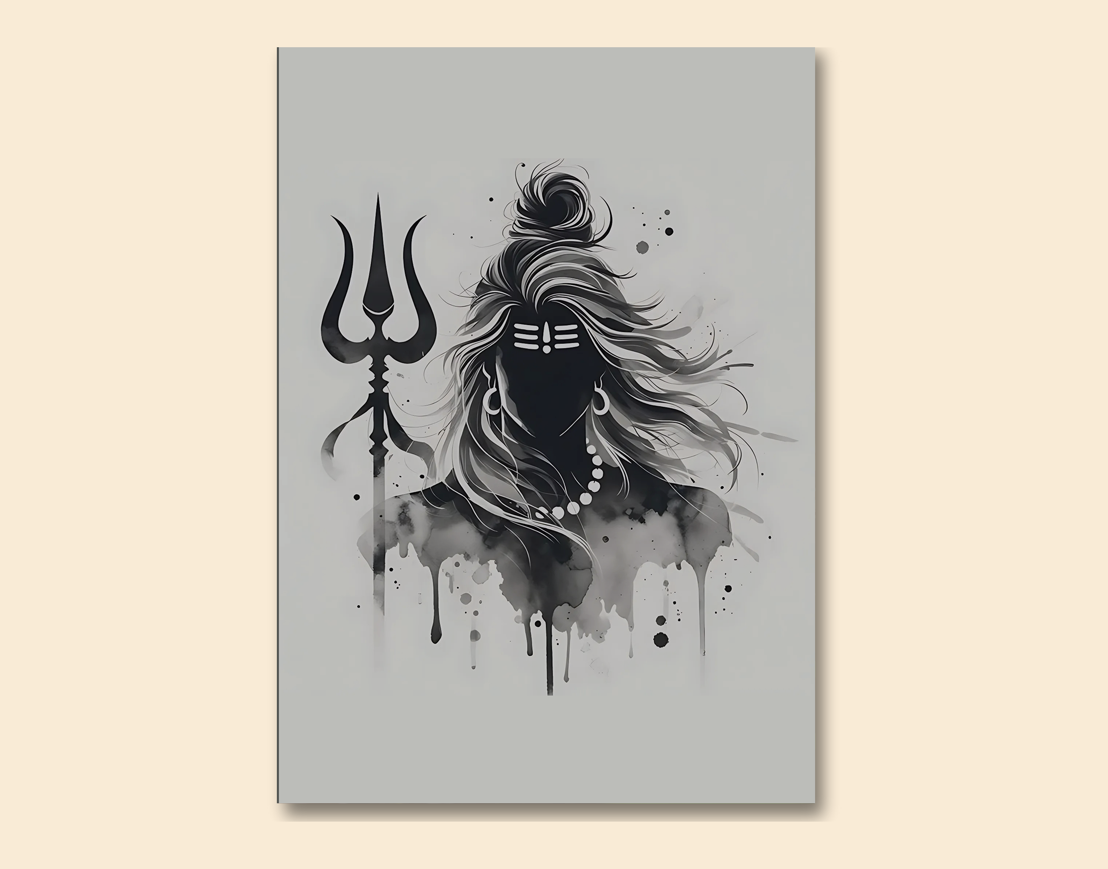 "Nammo Shiva"- Shiny & Sturdy Metallic Poster  Art That Pops & Sticks