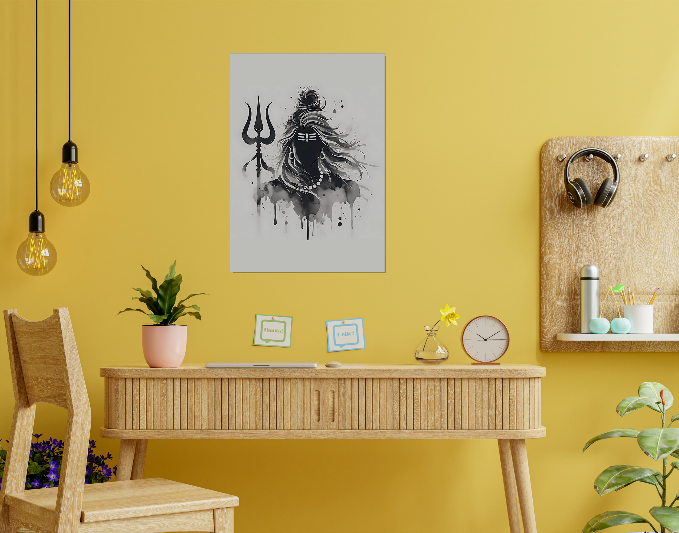 "Nammo Shiva"- Shiny & Sturdy Metallic Poster  Art That Pops & Sticks