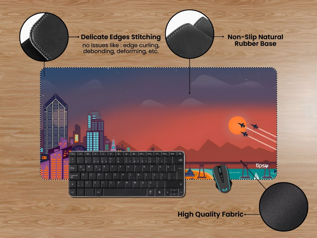 "SUNSET CITYSCAPE" Gaming Mousepad Elevate Your Gaming Experience