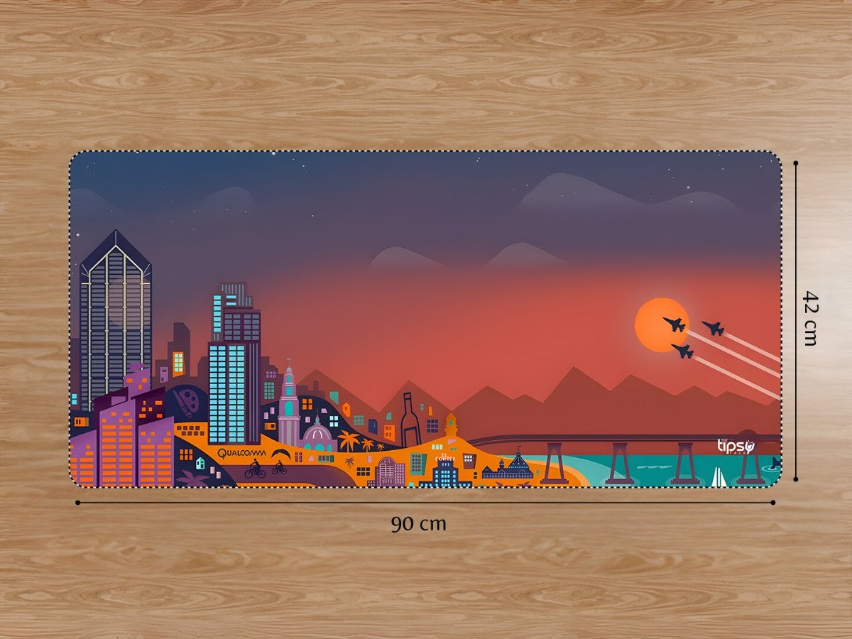 "SUNSET CITYSCAPE" Gaming Mousepad Elevate Your Gaming Experience