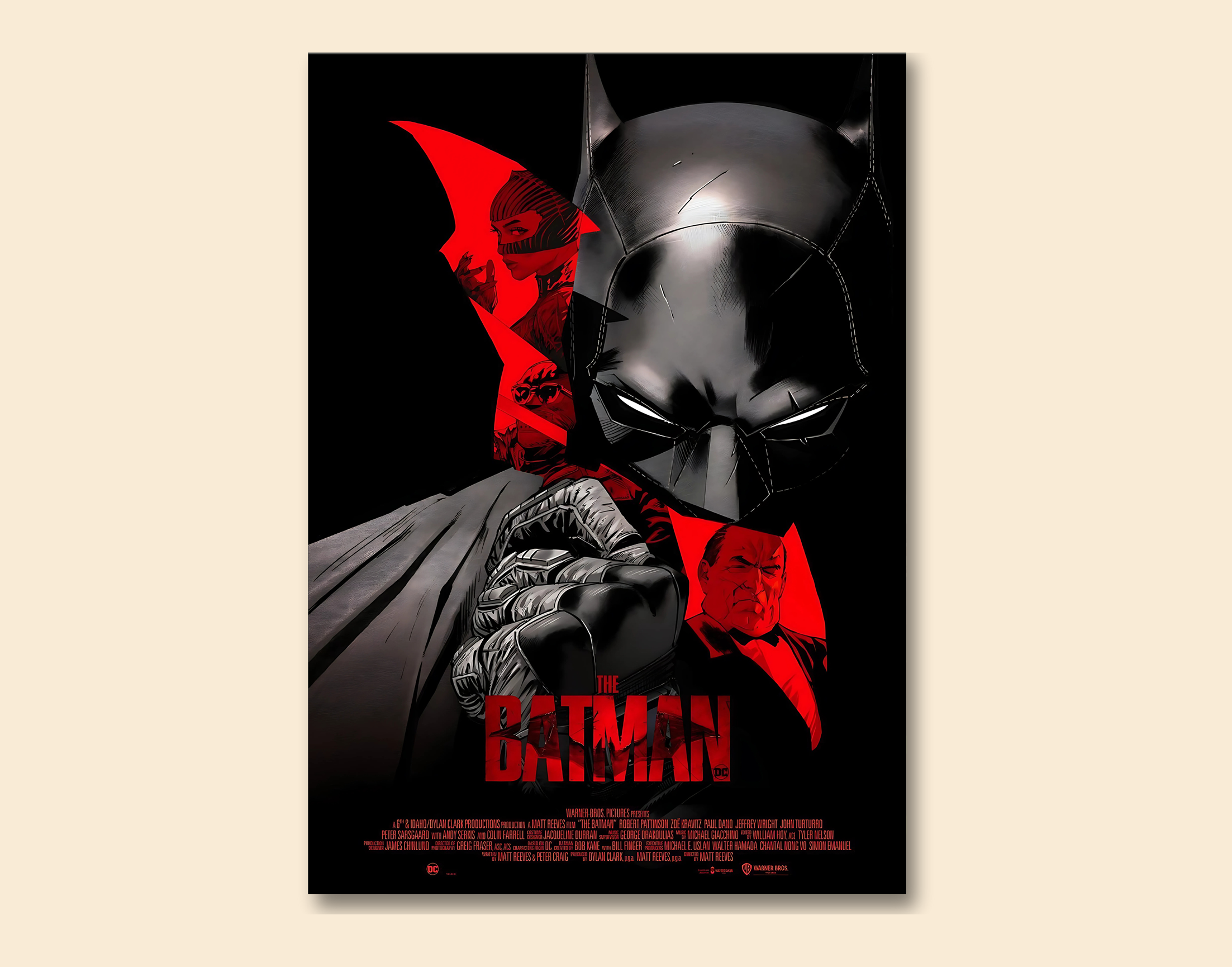 "BATMAN - THE DARK KNIGHT RISES"- Shiny & Sturdy Metallic Poster  Art That Pops & Sticks