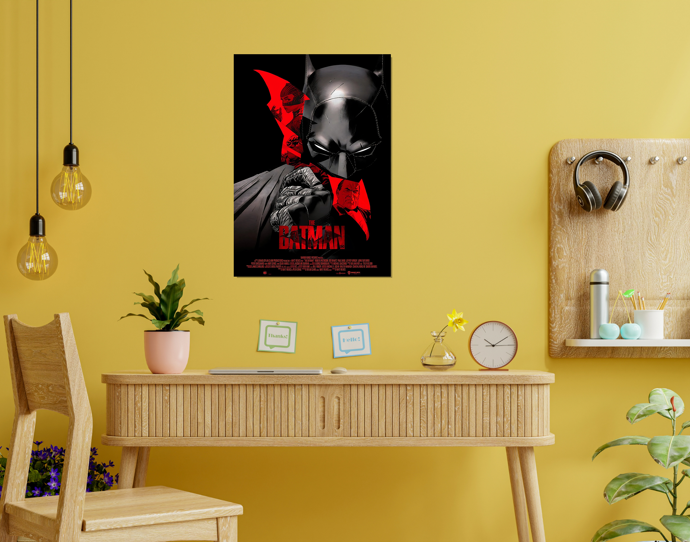 "BATMAN - THE DARK KNIGHT RISES"- Shiny & Sturdy Metallic Poster  Art That Pops & Sticks
