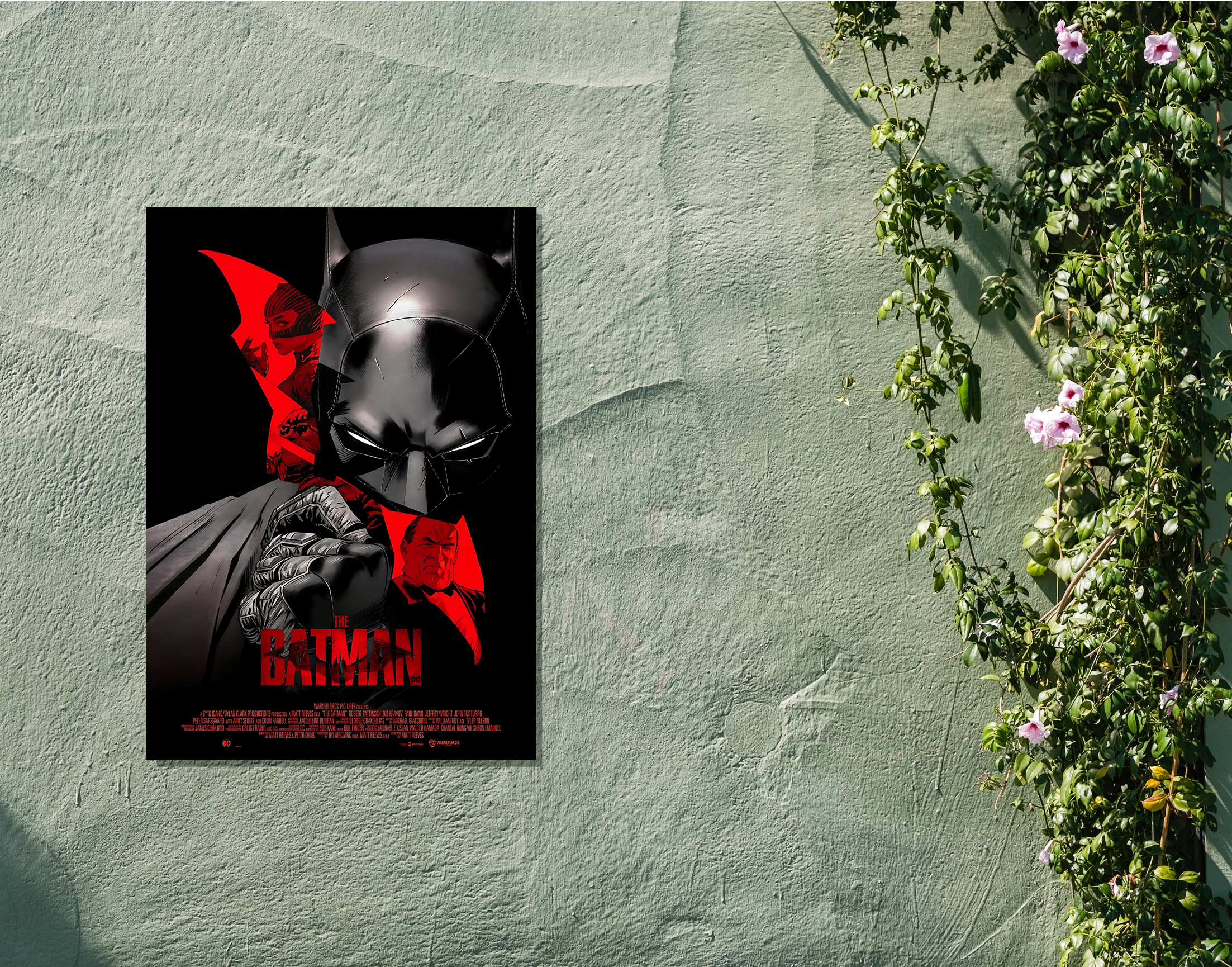 "BATMAN - THE DARK KNIGHT RISES"- Shiny & Sturdy Metallic Poster  Art That Pops & Sticks