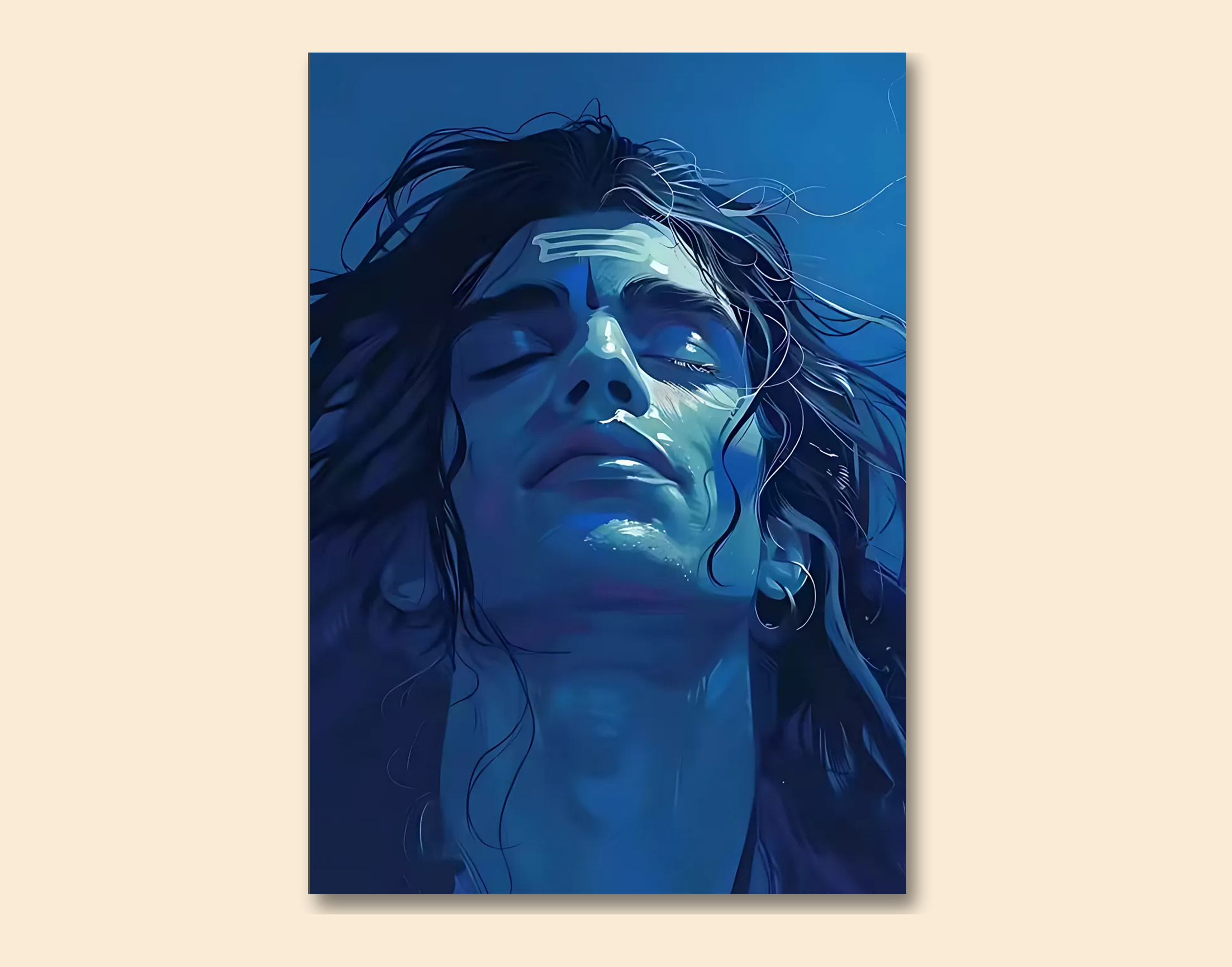 "Har Har Mahadev"- Shiny & Sturdy Metallic Poster  Art That Pops & Sticks