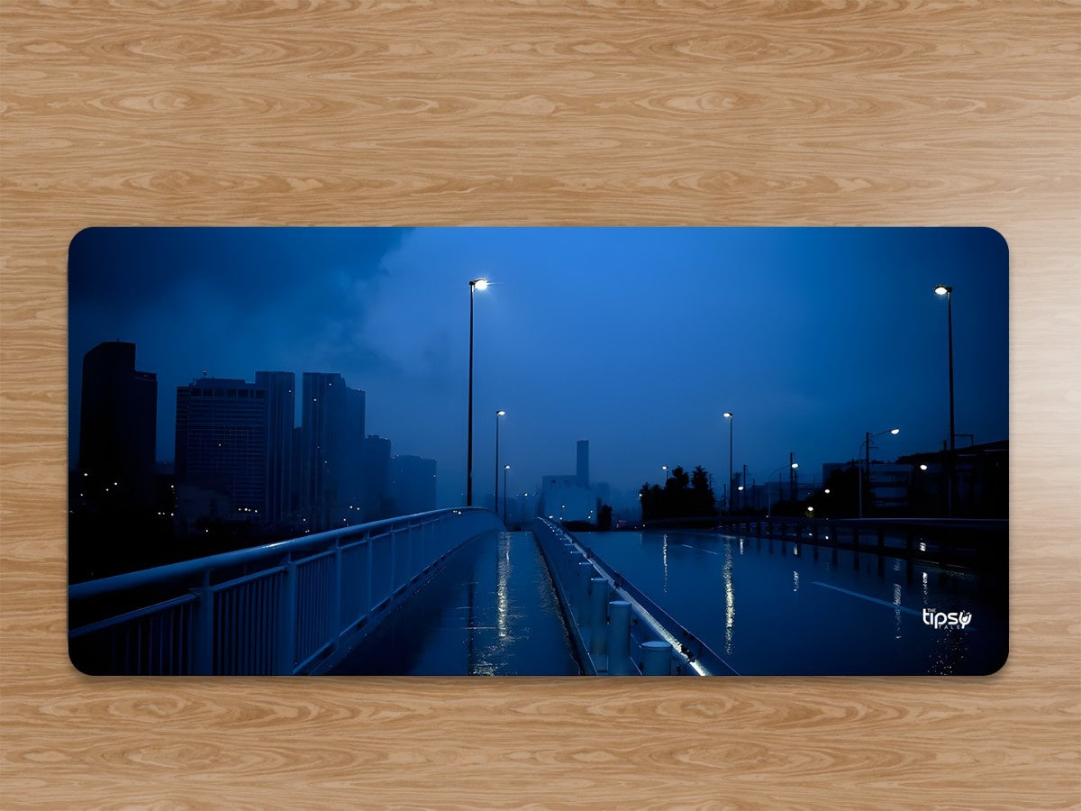 "SOLITUDE IN THE BLUE HOUR RAIN" Gaming Mousepad Elevate Your Gaming Experience