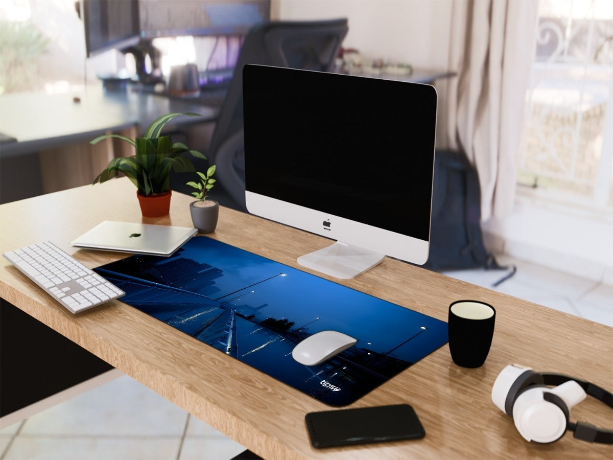 "SOLITUDE IN THE BLUE HOUR RAIN" Gaming Mousepad Elevate Your Gaming Experience