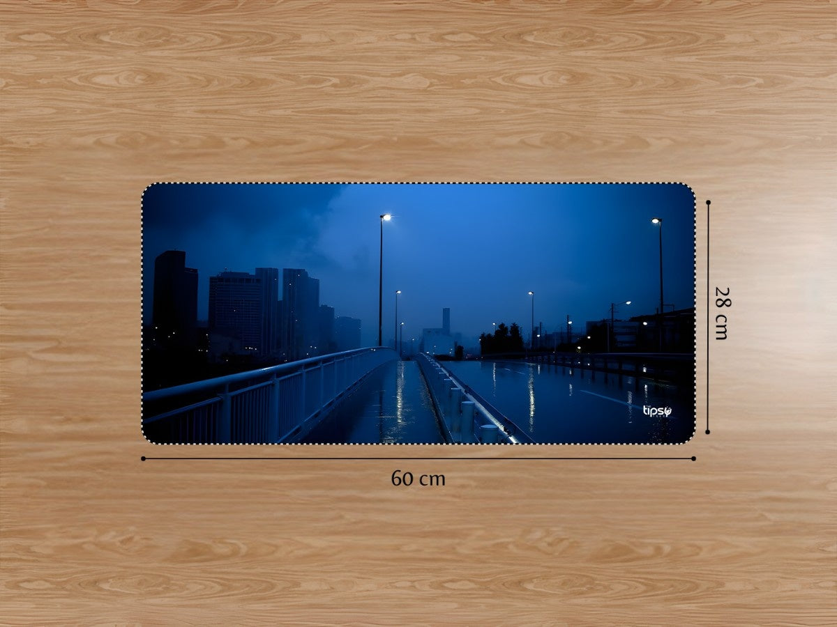 "SOLITUDE IN THE BLUE HOUR RAIN" Gaming Mousepad Elevate Your Gaming Experience