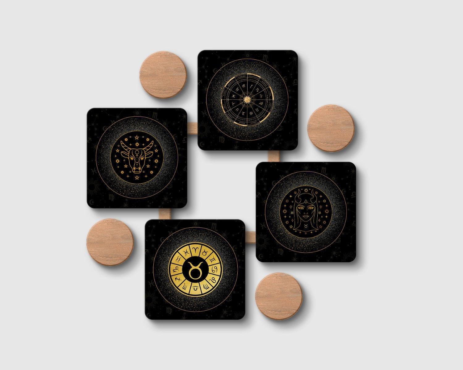 TAURUS-ZODIAC SIGN' Coaster Set of 4
