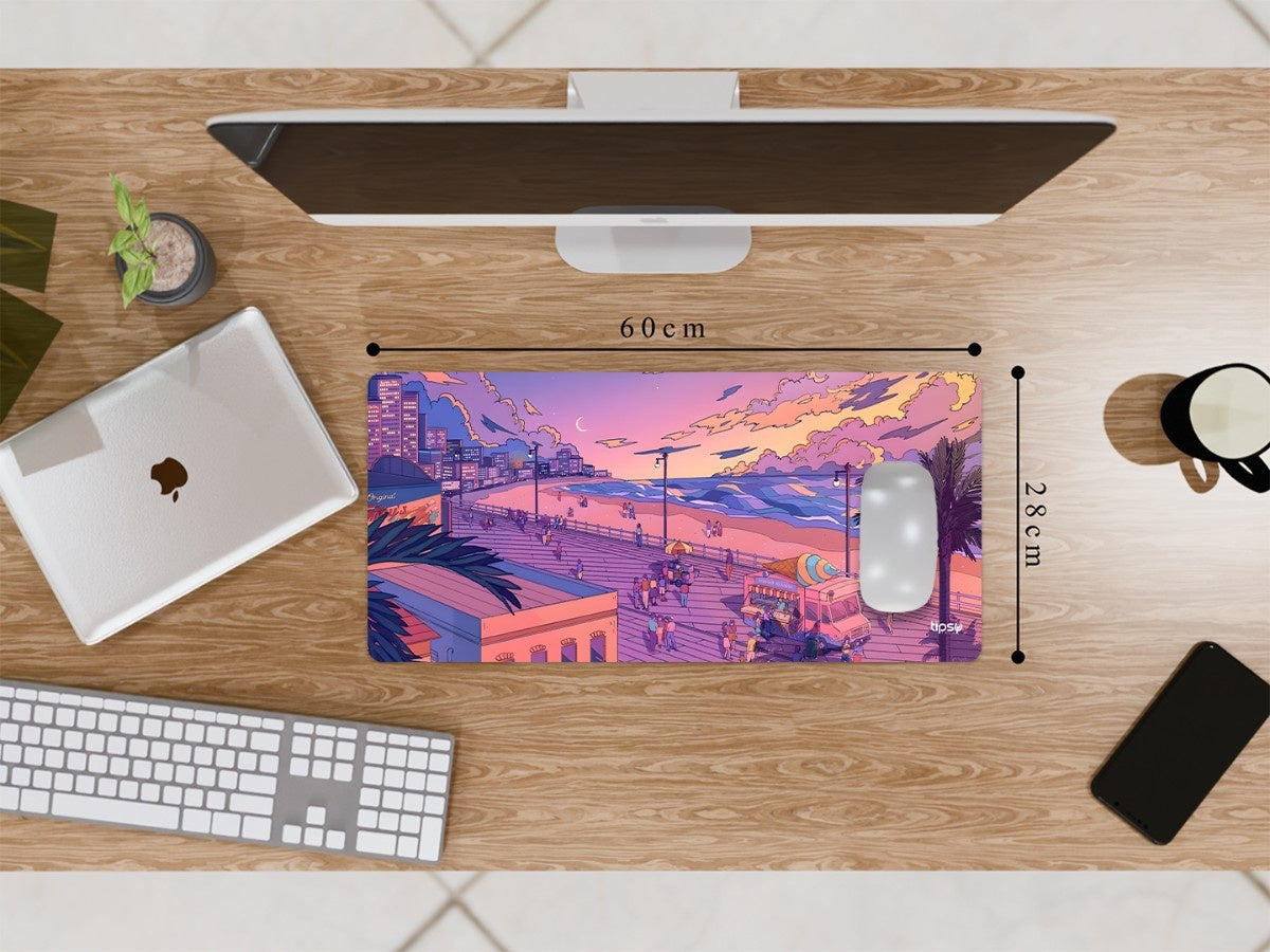 "VAPORWAVE BEACH" Gaming Mousepad Elevate Your Gaming Experience