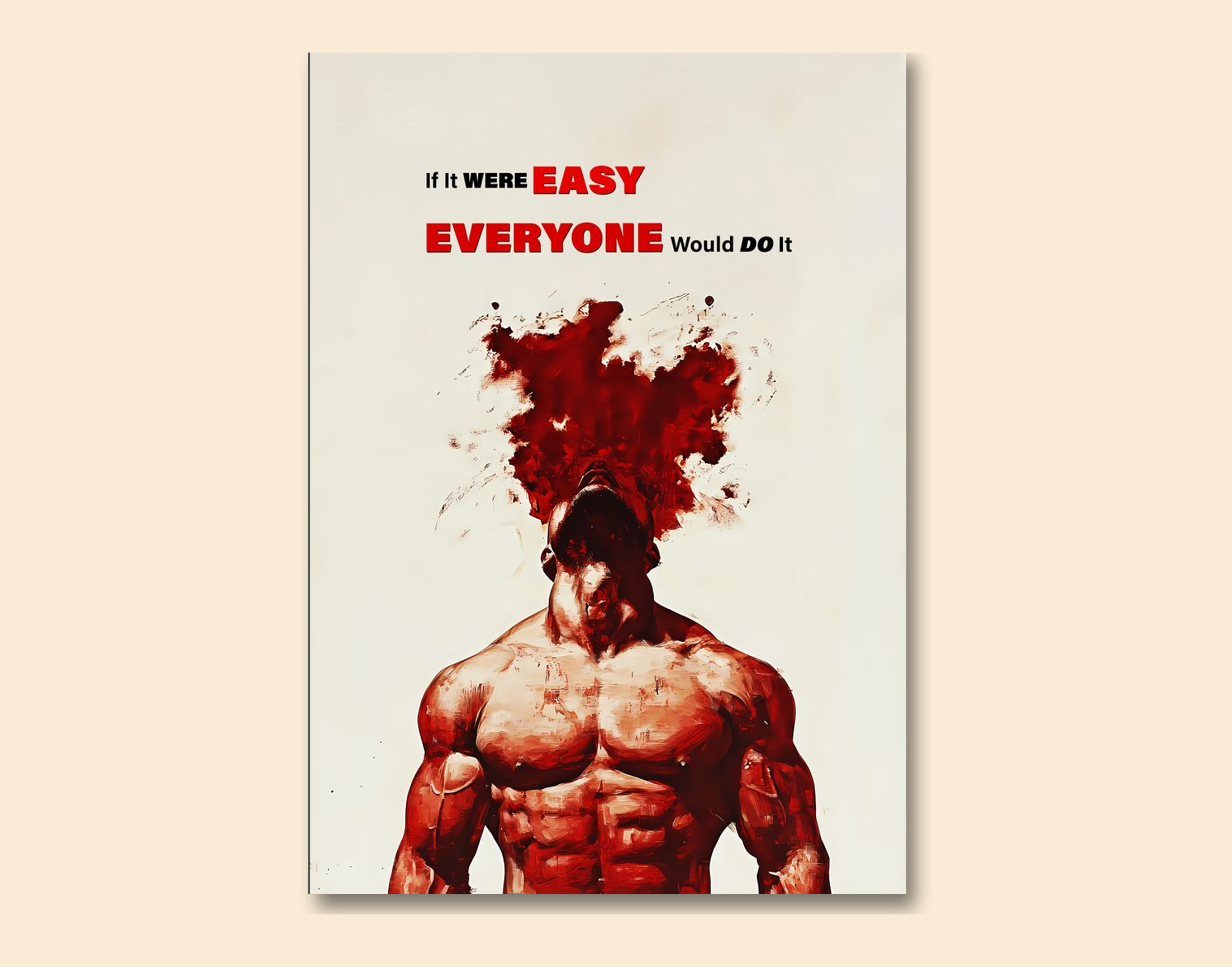 "EASY ≠ EVERYONE"- Shiny & Sturdy Metallic Poster  Art That Pops & Sticks