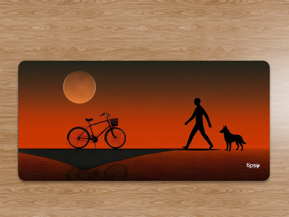 "BICYCLE SILHOUETTE" Gaming Mousepad Elevate Your Gaming Experience