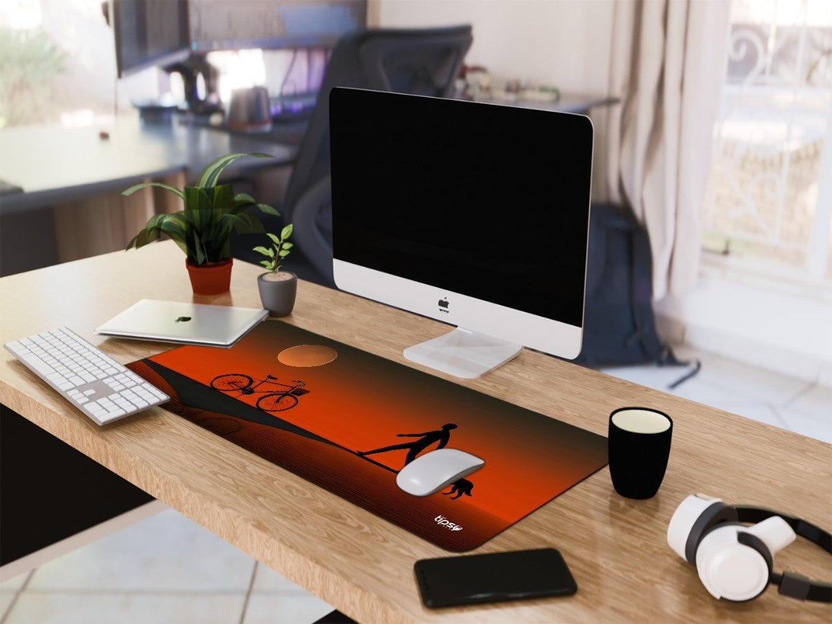 "BICYCLE SILHOUETTE" Gaming Mousepad Elevate Your Gaming Experience