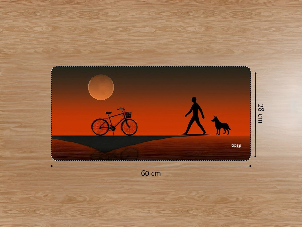 "BICYCLE SILHOUETTE" Gaming Mousepad Elevate Your Gaming Experience