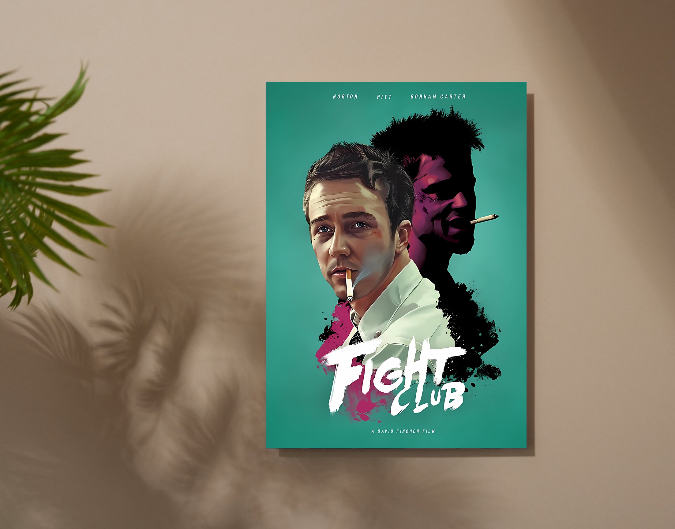 "FIGHT CLUB - ART WORK"- Shiny & Sturdy Metallic Poster  Art That Pops & Sticks