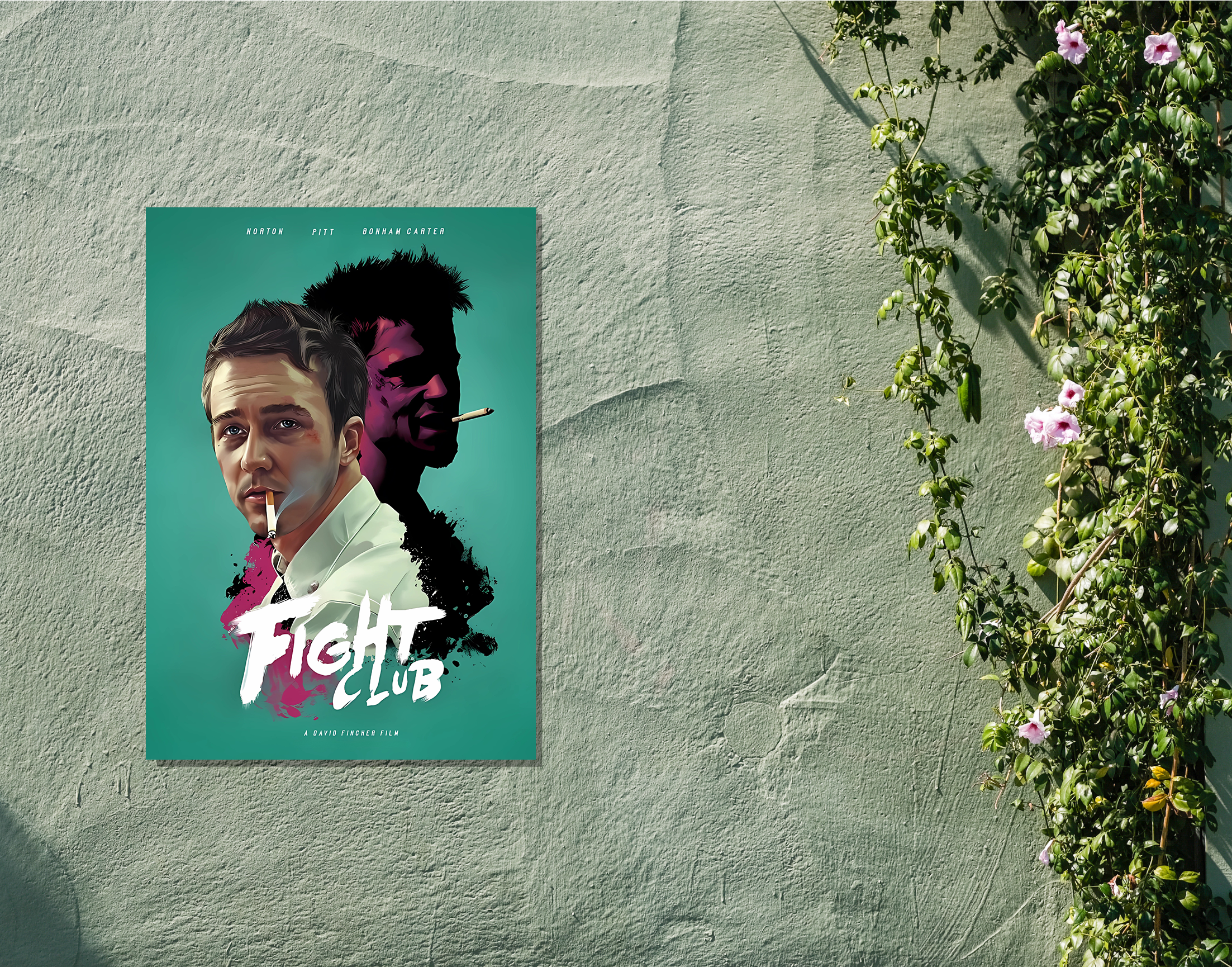 "FIGHT CLUB - ART WORK"- Shiny & Sturdy Metallic Poster  Art That Pops & Sticks