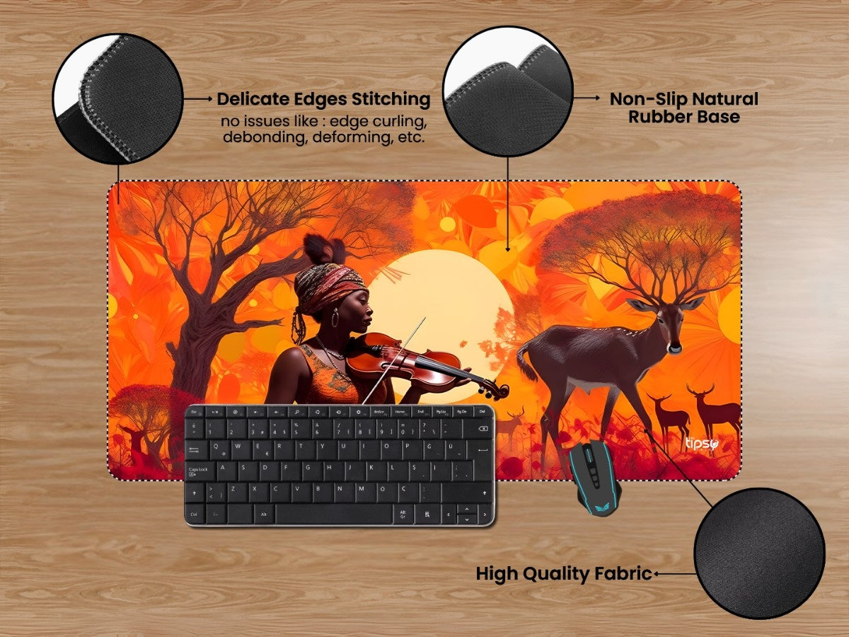 "JOURNEYING - SAVANNAH'S SOUNDSCAPES " Gaming Mousepad Elevate Your Gaming Experience