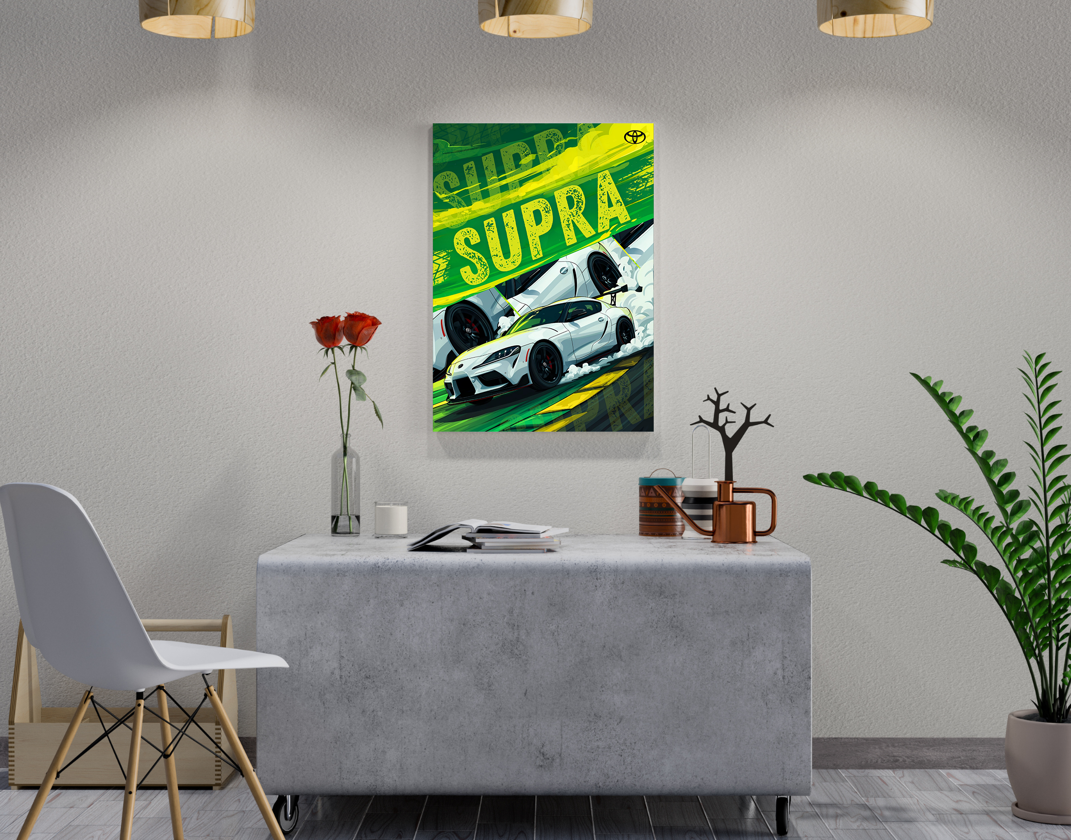 "SUPRA- THE LEGEND"- Shiny & Sturdy Metallic Poster  Art That Pops & Sticks