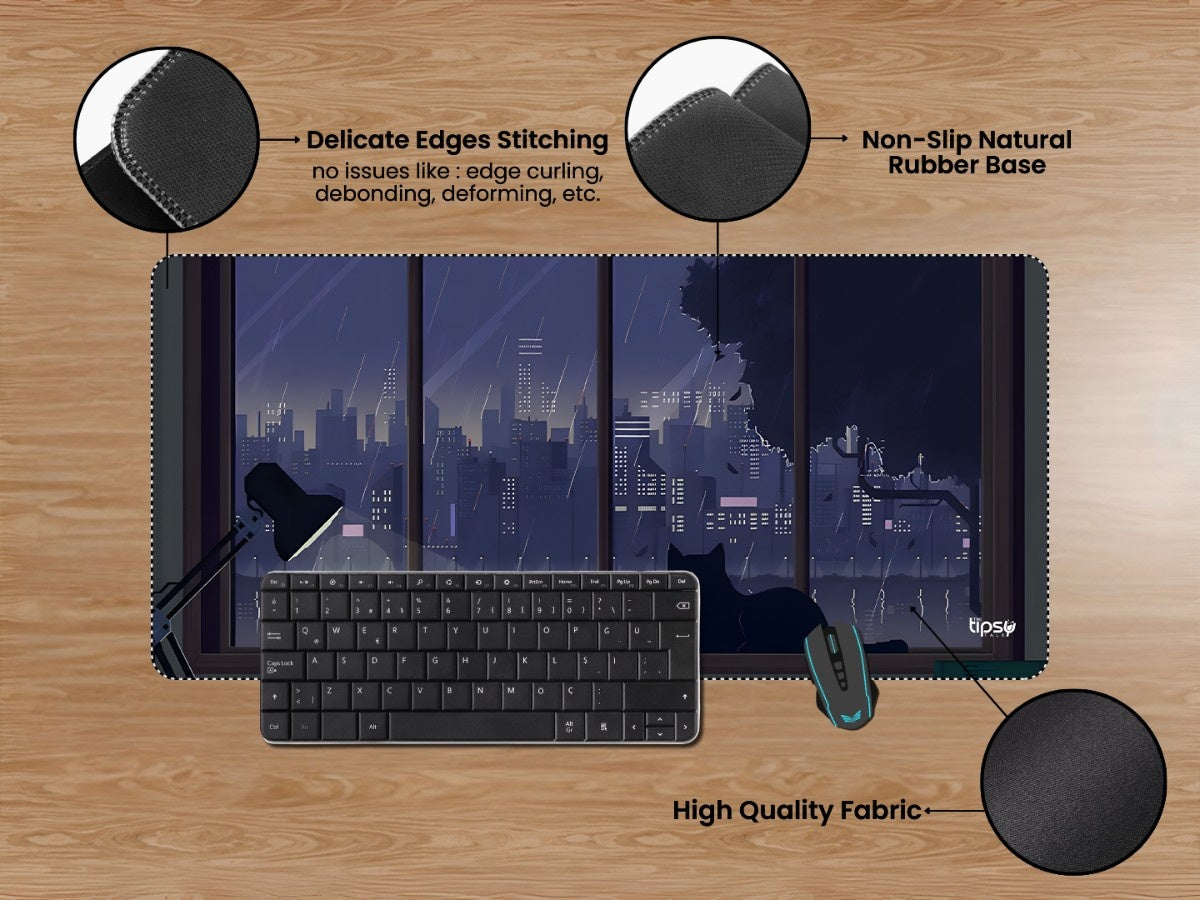 "IN THE DARK LIGHT- CAT" Gaming Mousepad Elevate Your Gaming Experience