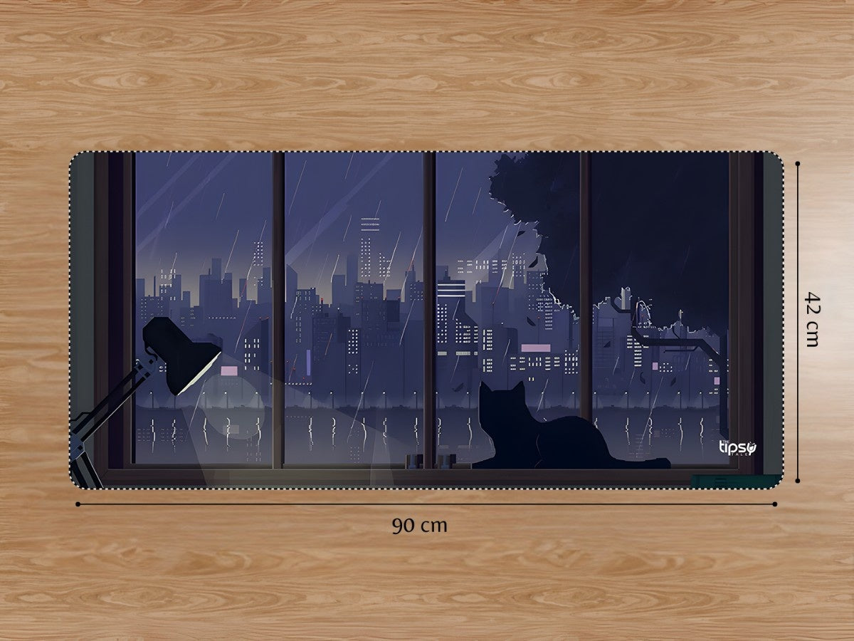 "IN THE DARK LIGHT- CAT" Gaming Mousepad Elevate Your Gaming Experience