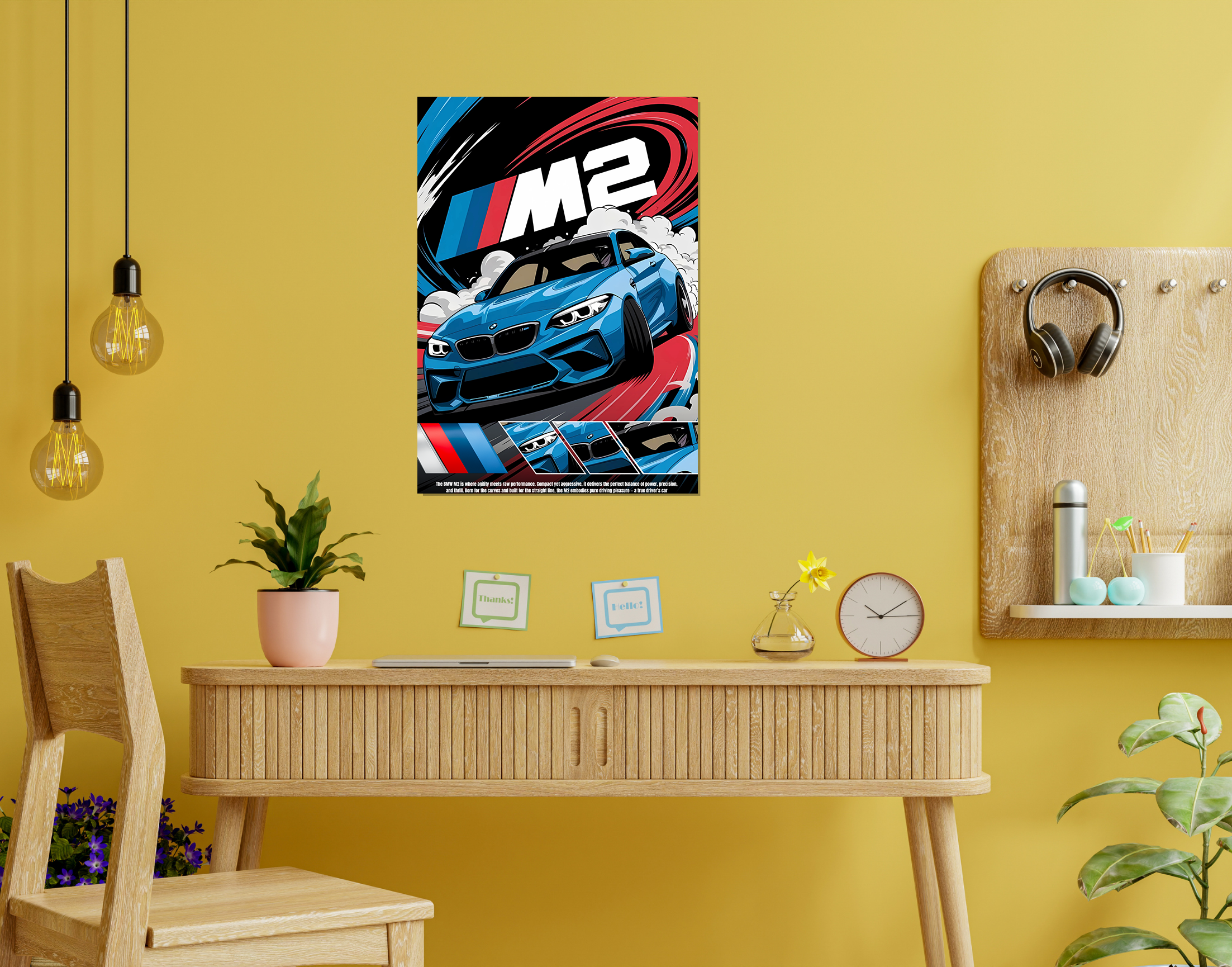 "BMW M2 - A TRUE DRIVER'S CAR"- Shiny & Sturdy Metallic Poster  Art That Pops & Sticks