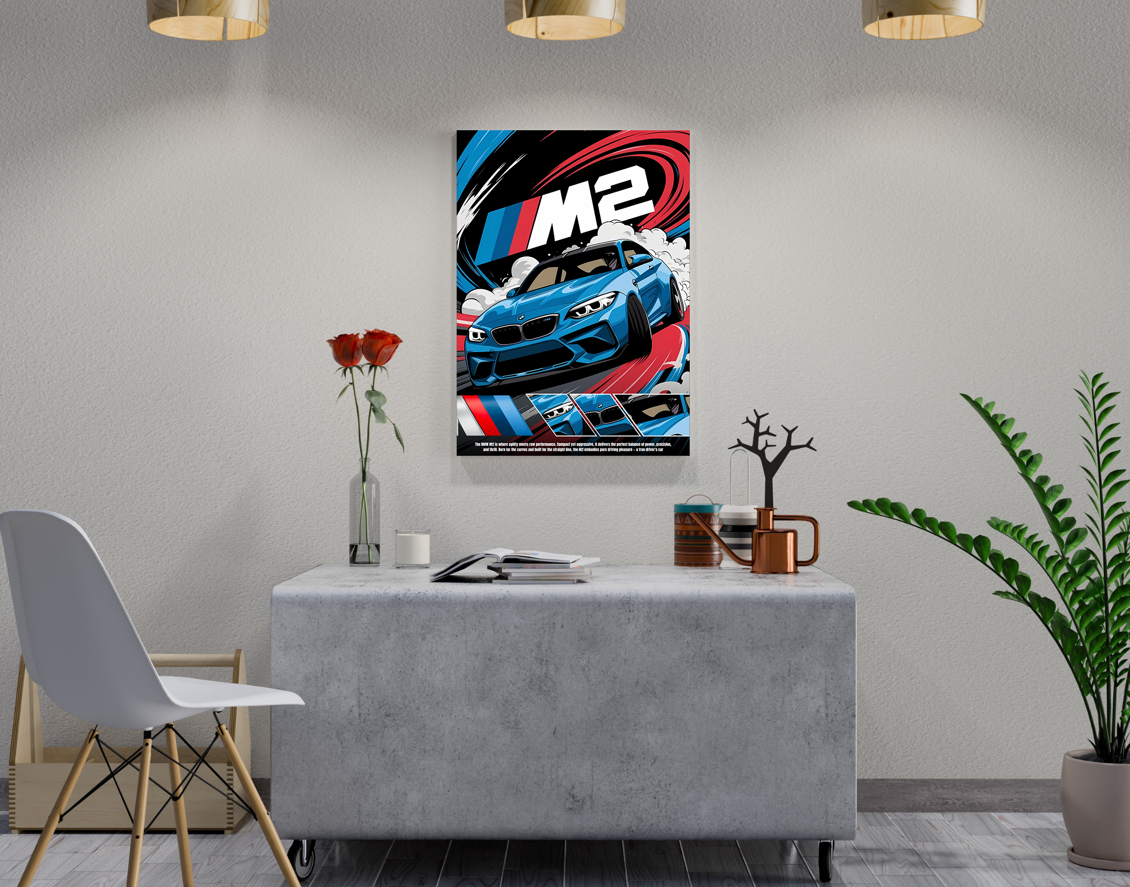 "BMW M2 - A TRUE DRIVER'S CAR"- Shiny & Sturdy Metallic Poster  Art That Pops & Sticks