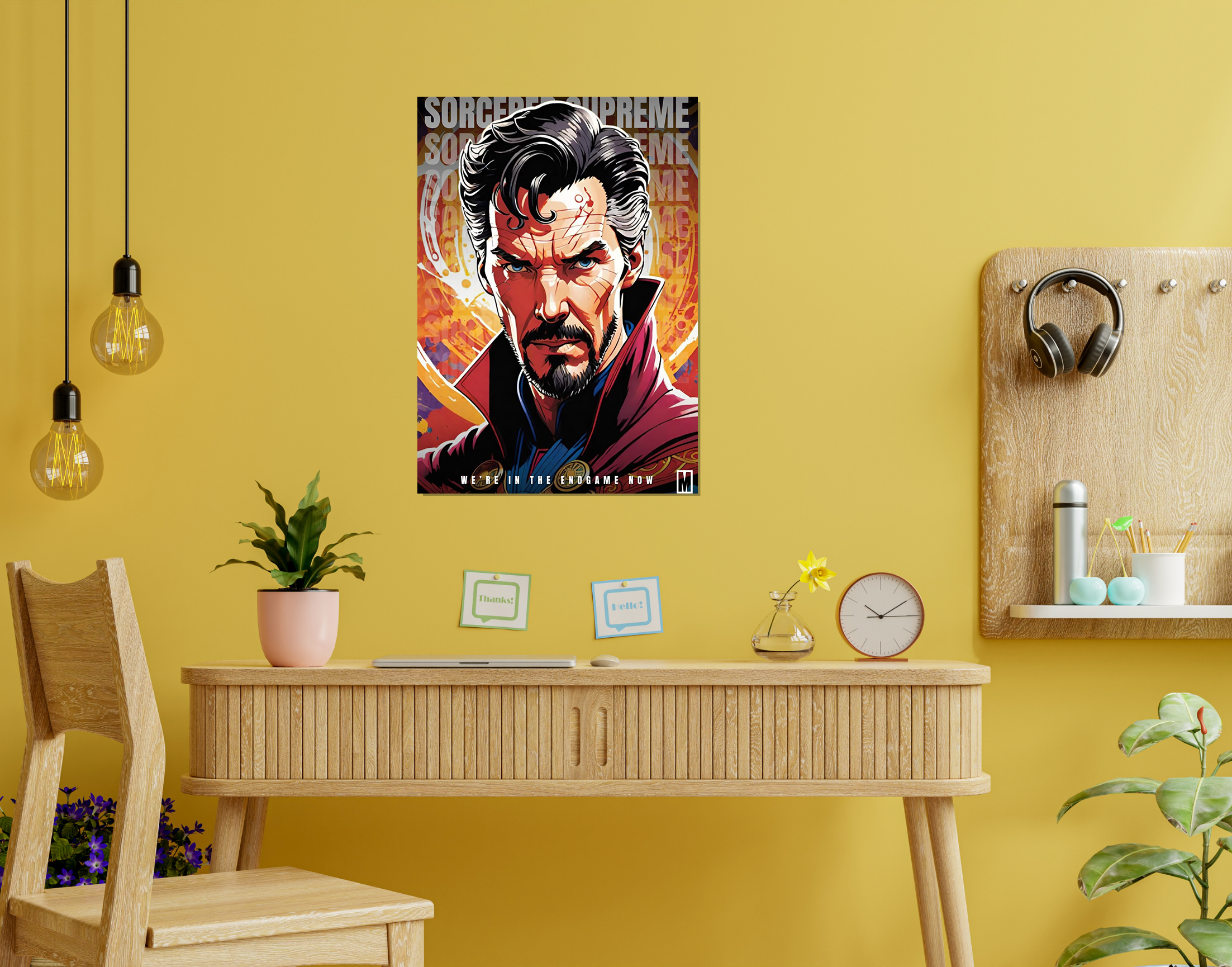"Dr Strange"- Shiny & Sturdy Metallic Poster  Art That Pops & Sticks