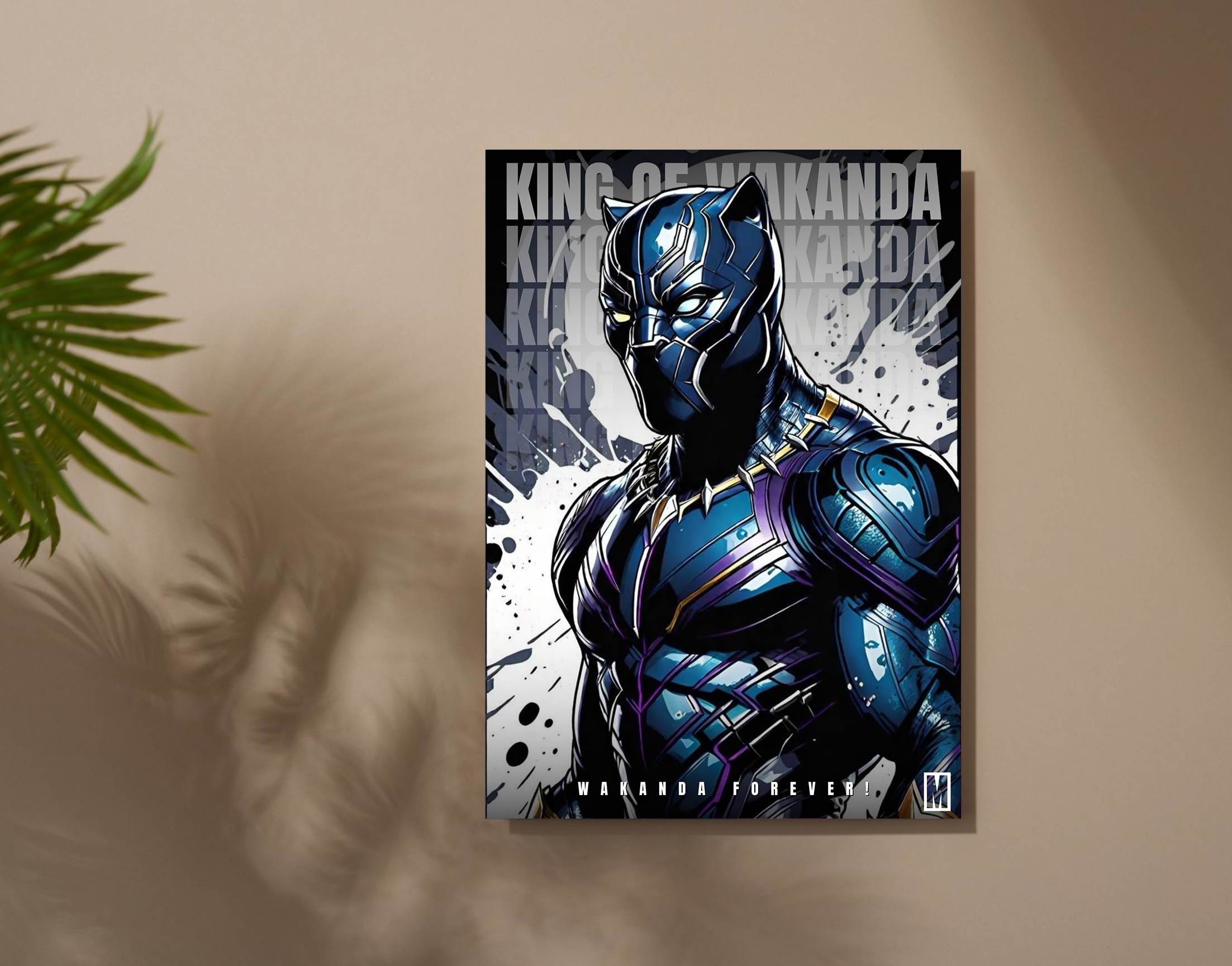 "Wakanda Forever: King"- Shiny & Sturdy Metallic Poster  Art That Pops & Sticks