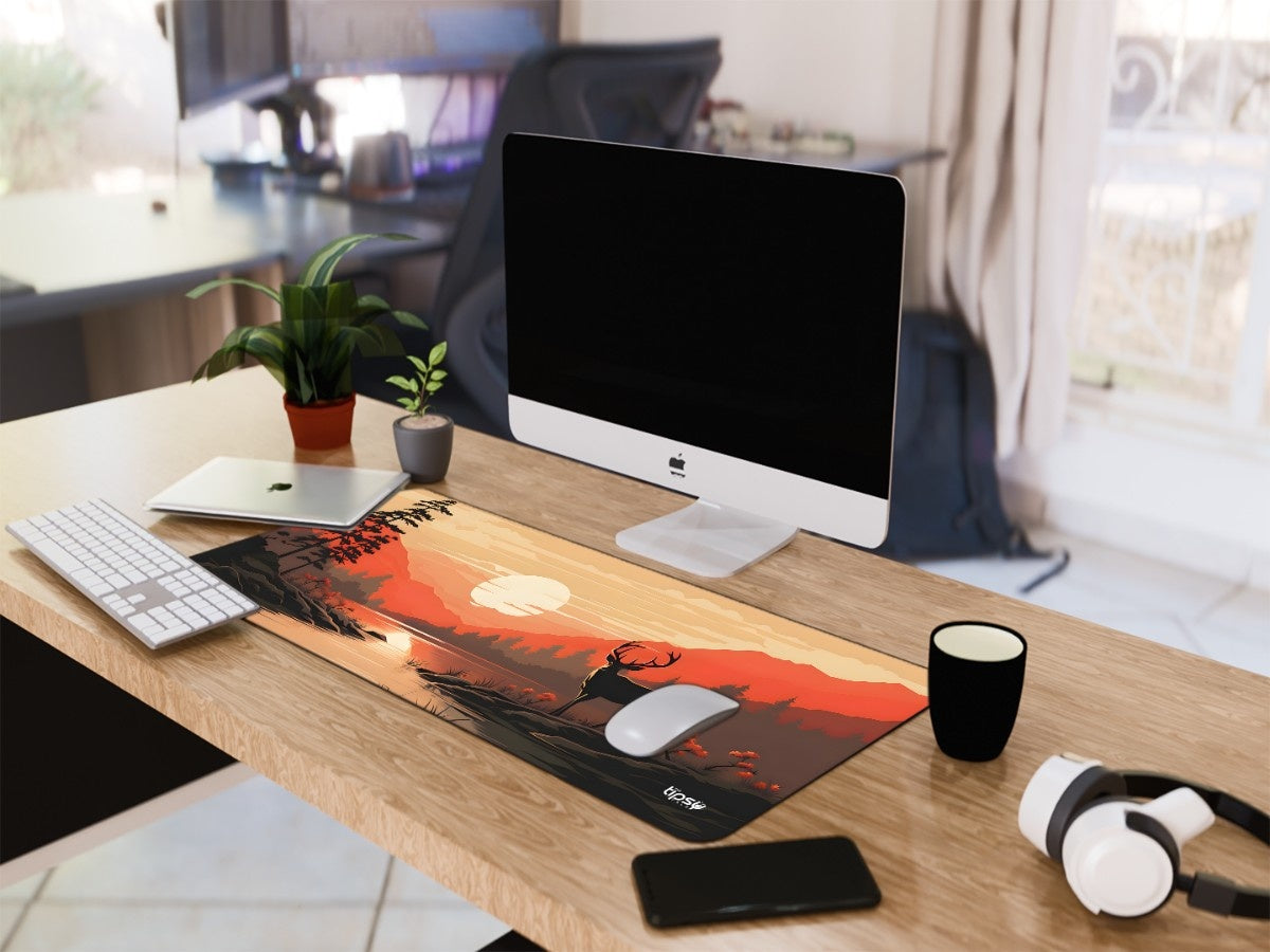 "DEER SUNSET LANDSCAPE" Gaming Mousepad Elevate Your Gaming Experience