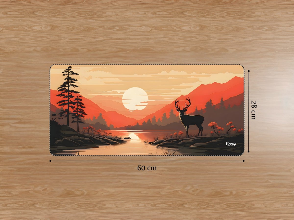 "DEER SUNSET LANDSCAPE" Gaming Mousepad Elevate Your Gaming Experience