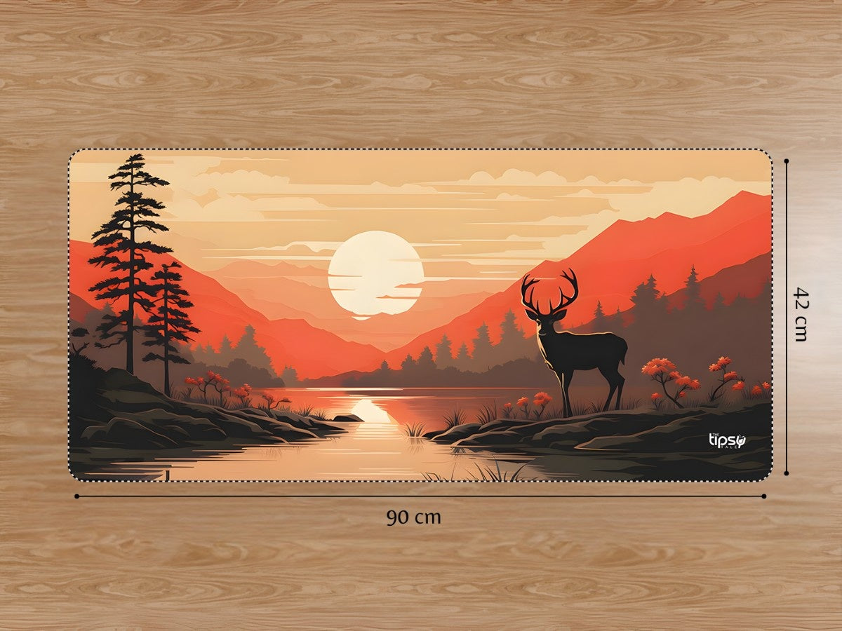 "DEER SUNSET LANDSCAPE" Gaming Mousepad Elevate Your Gaming Experience