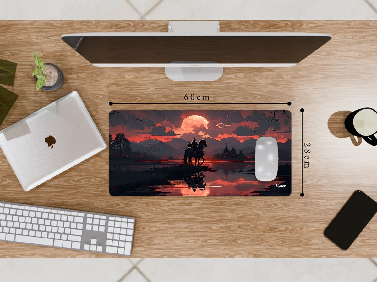 "SUNSET LAKE RIDER" Gaming Mousepad Elevate Your Gaming Experience