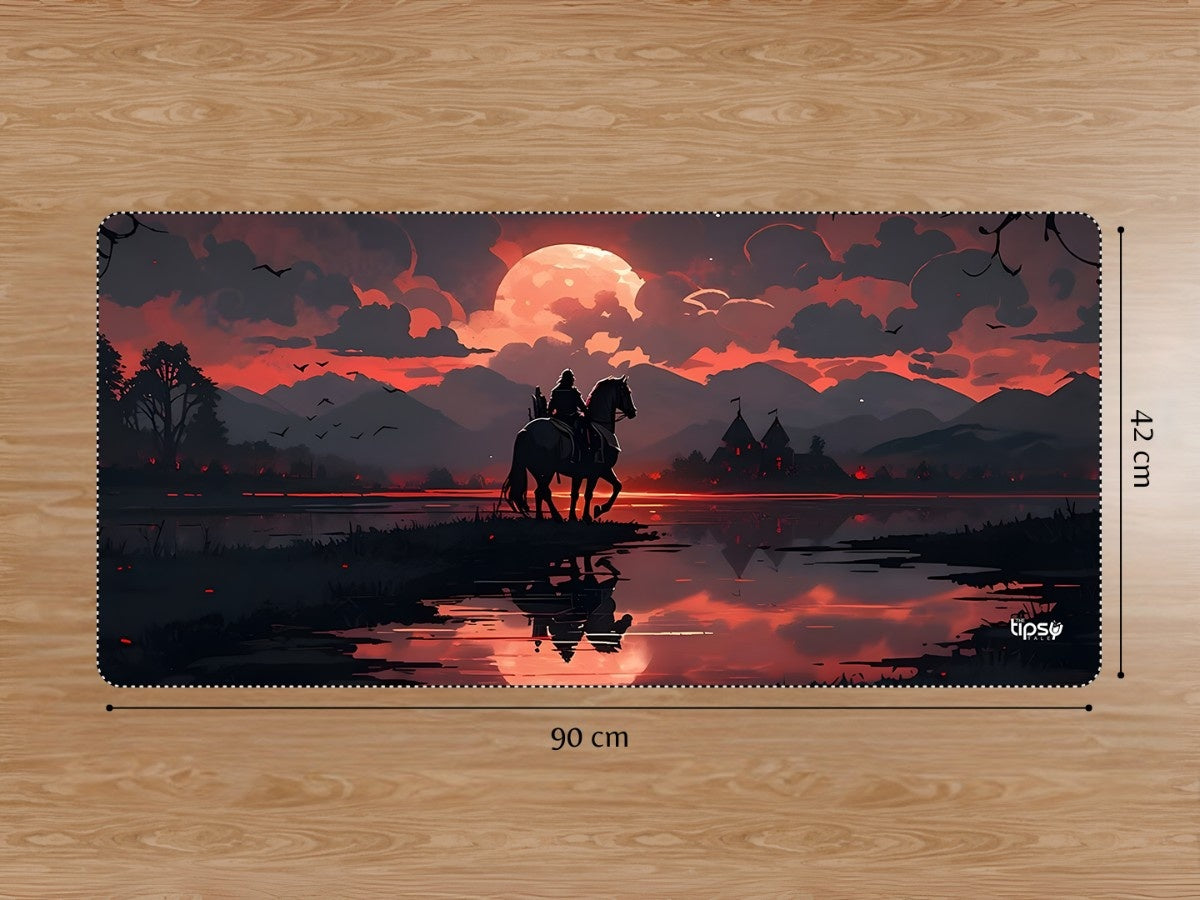 "SUNSET LAKE RIDER" Gaming Mousepad Elevate Your Gaming Experience
