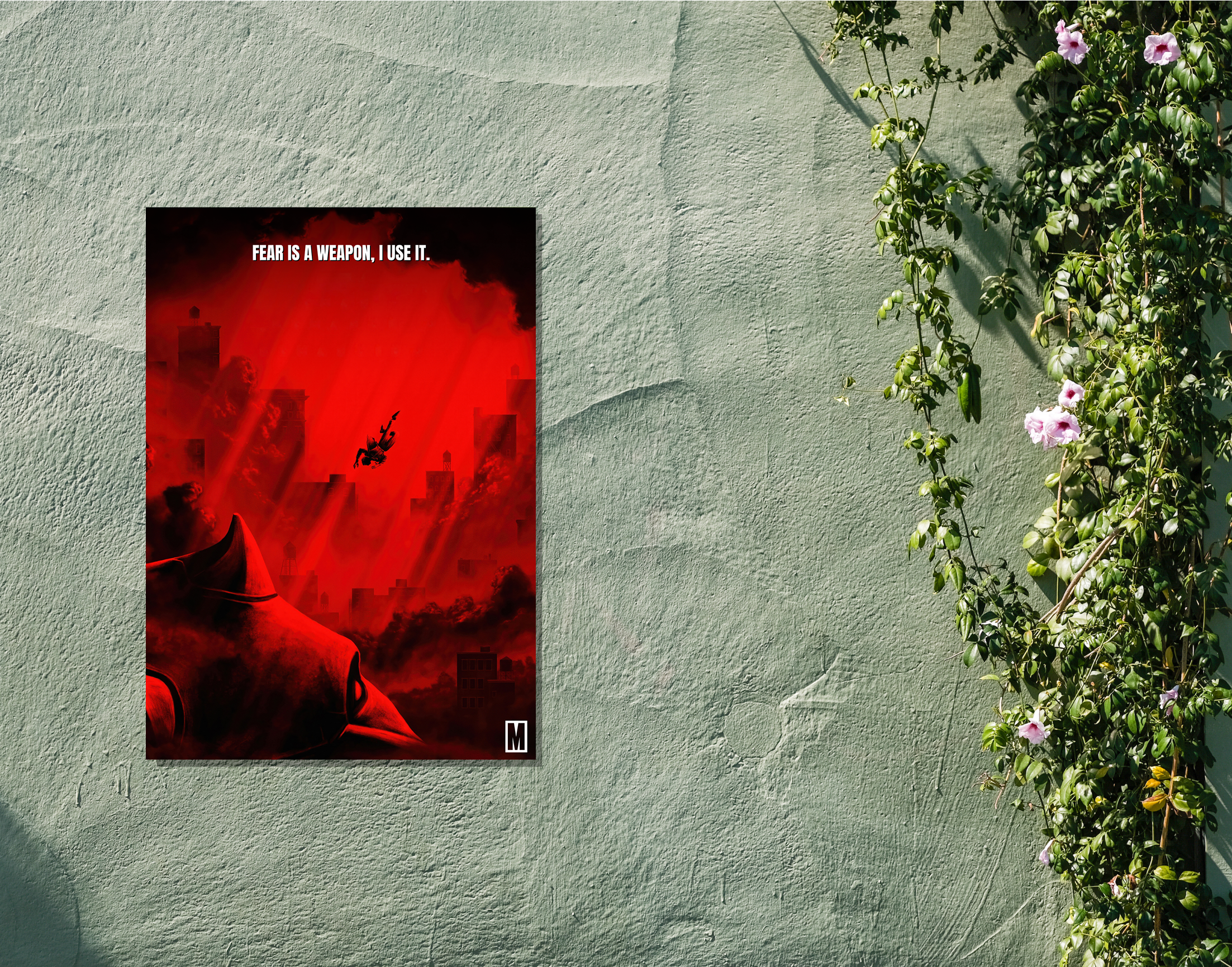 "Fear is a weapon, I use it."- Shiny & Sturdy Metallic Poster  Art That Pops & Sticks