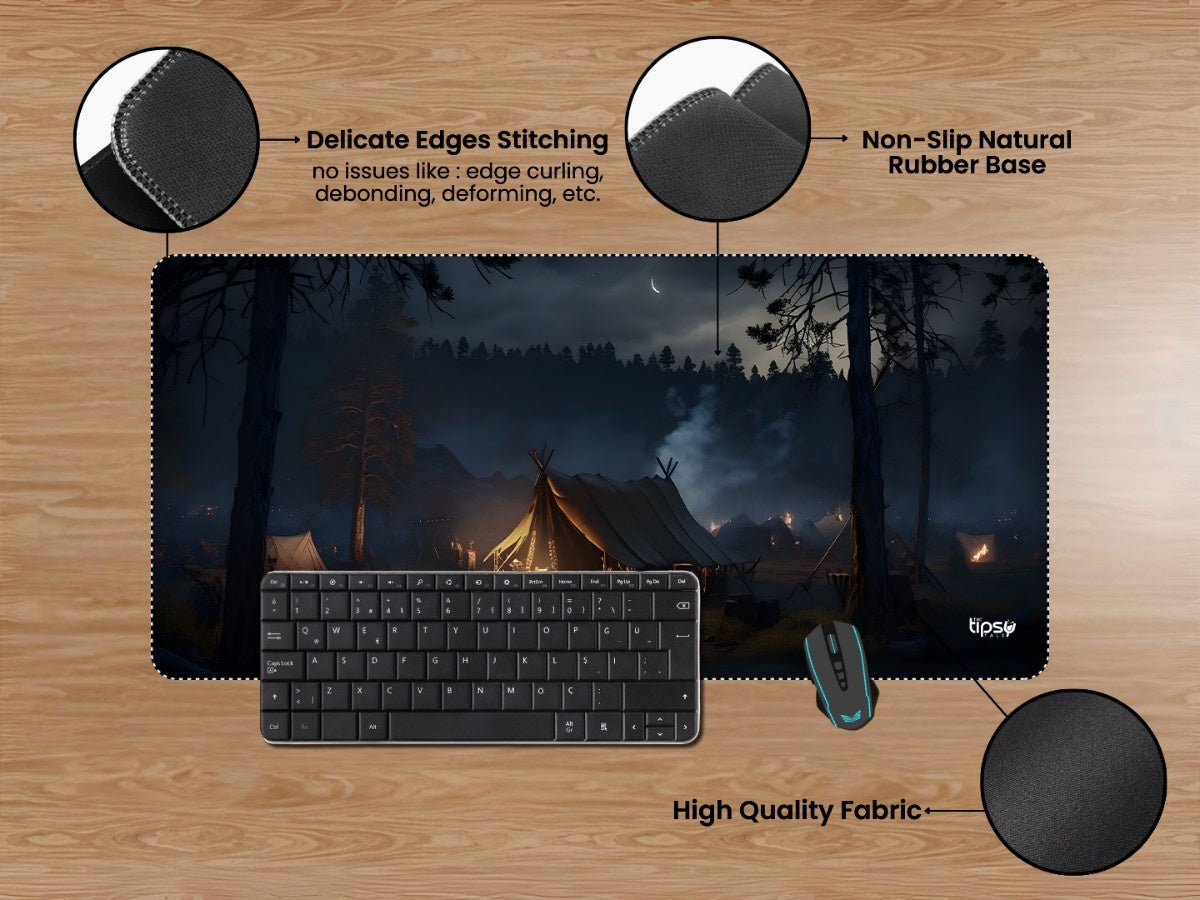 "MIDNIGHT EMBER CAMP" Gaming Mousepad Elevate Your Gaming Experience