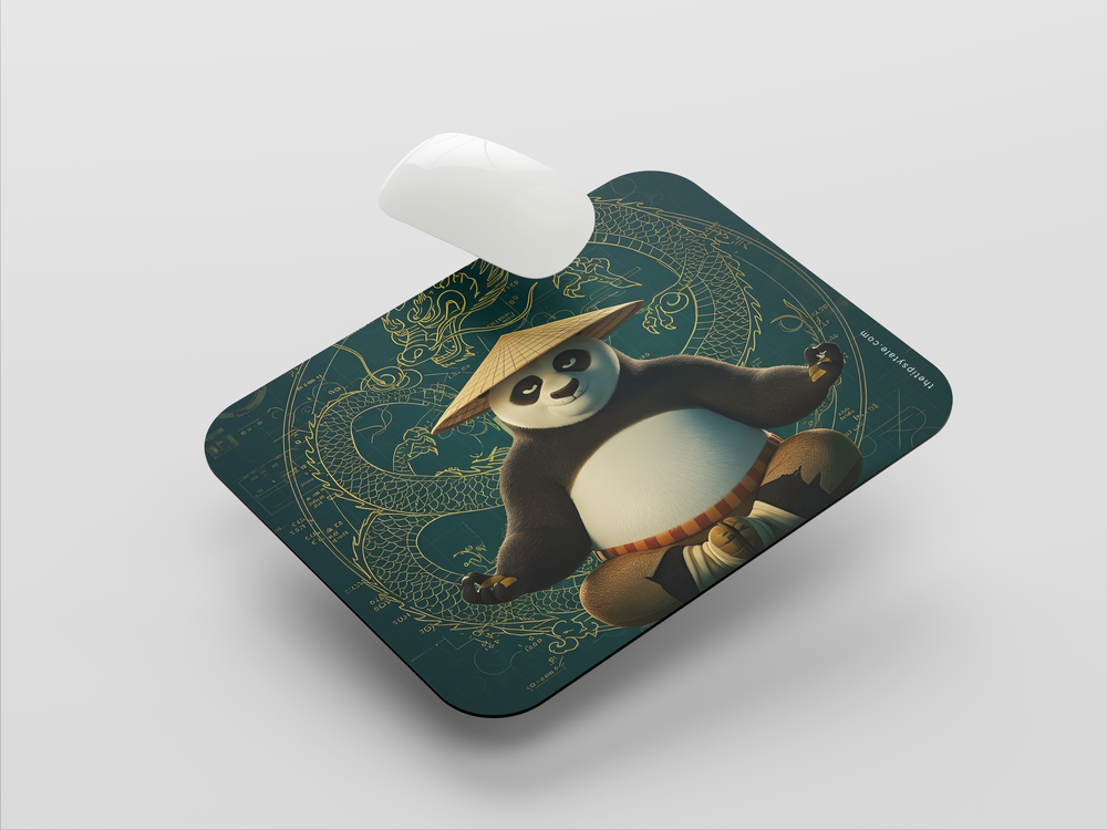 "PANDA WITH DRAGON" Mousepad Enhance Your Workspace with Style