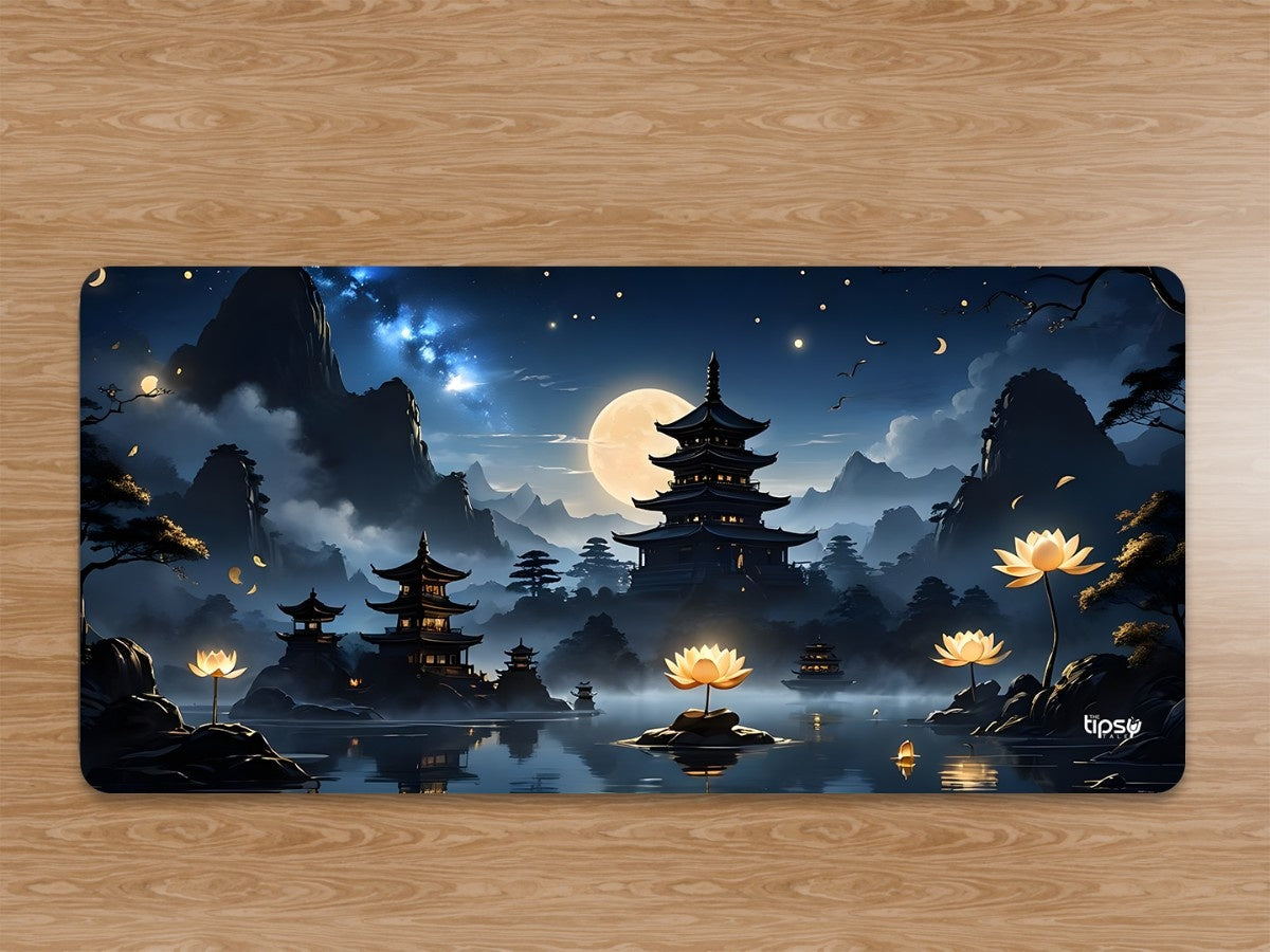 "LOTUS MOON SANCTUARY" Gaming Mousepad Elevate Your Gaming Experience