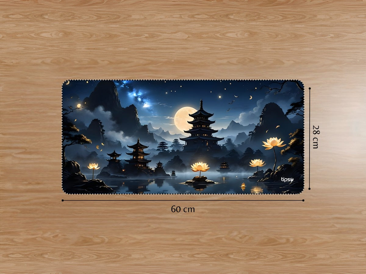"LOTUS MOON SANCTUARY" Gaming Mousepad Elevate Your Gaming Experience