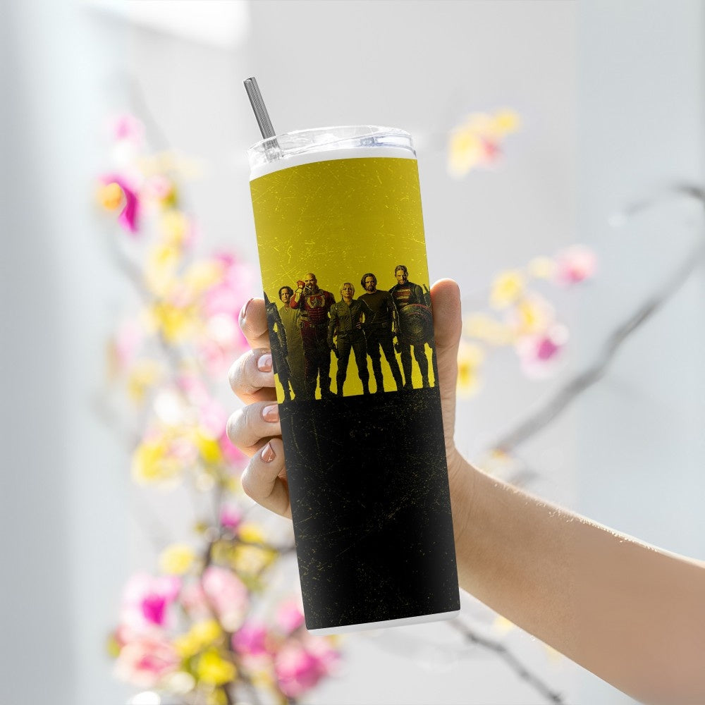 "Thunderbolts" Tumbler with Metal Straw