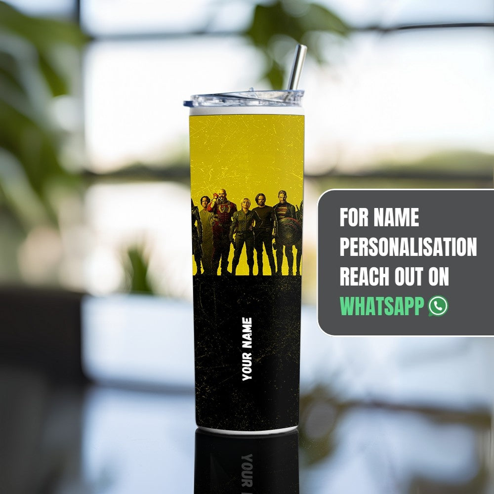 "Thunderbolts" Tumbler with Metal Straw