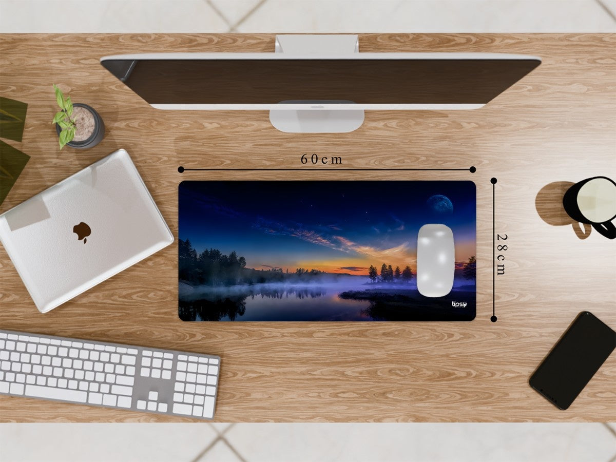 "SERENE FOREST LAKE TWILIGHT " Gaming Mousepad Elevate Your Gaming Experience