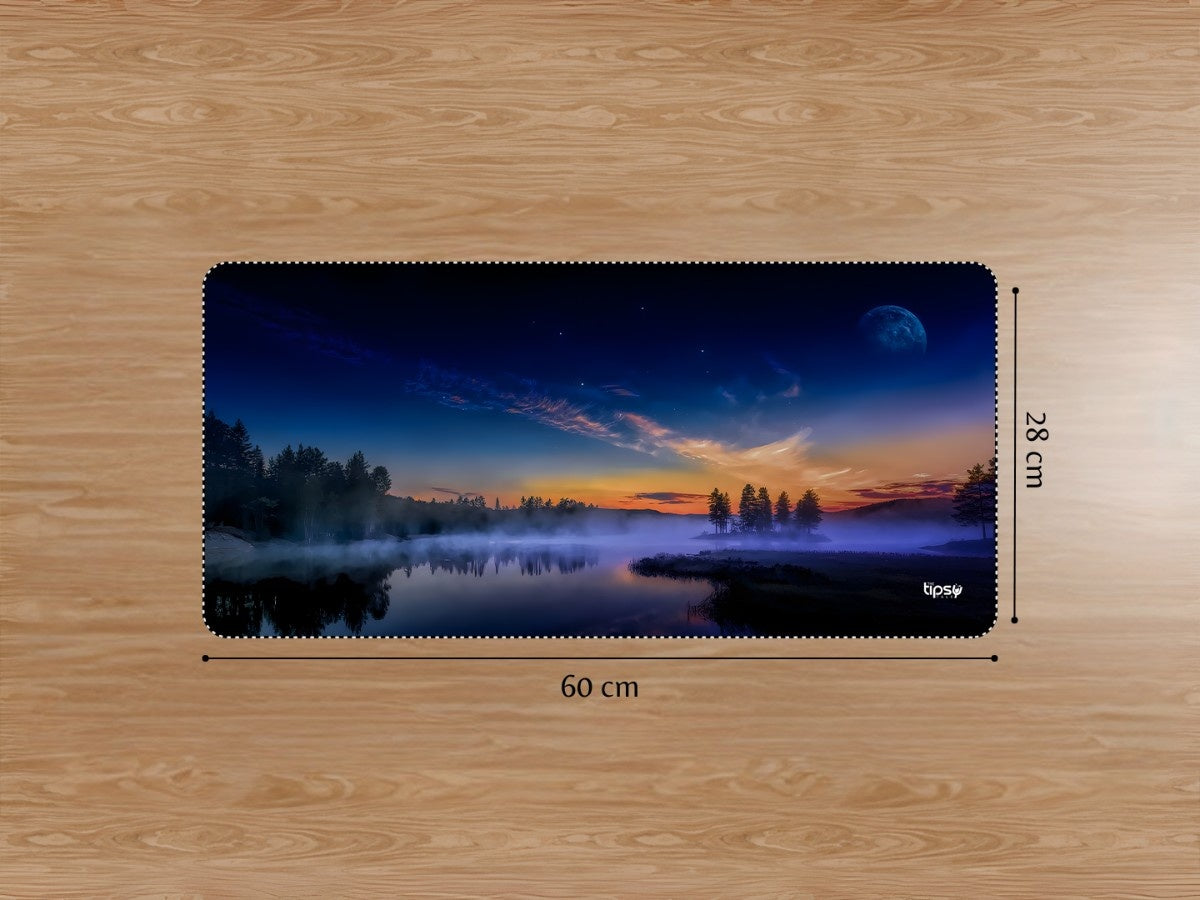 "SERENE FOREST LAKE TWILIGHT " Gaming Mousepad Elevate Your Gaming Experience