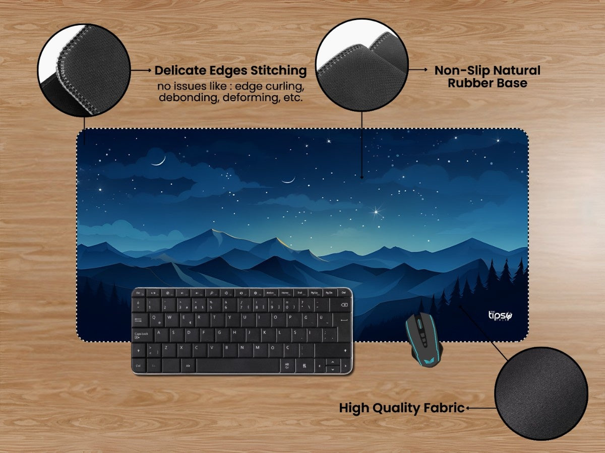"STARRY NIGHT MOUNTAIN " Gaming Mousepad Elevate Your Gaming Experience