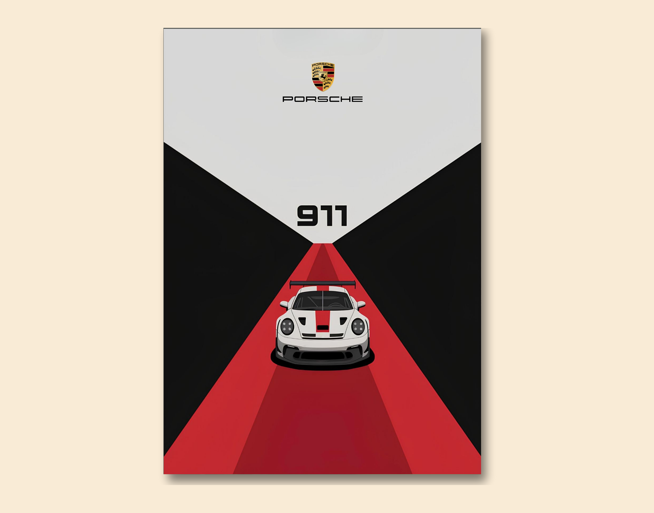 "911 - LEGACY OF SPEED"- Shiny & Sturdy Metallic Poster  Art That Pops & Sticks
