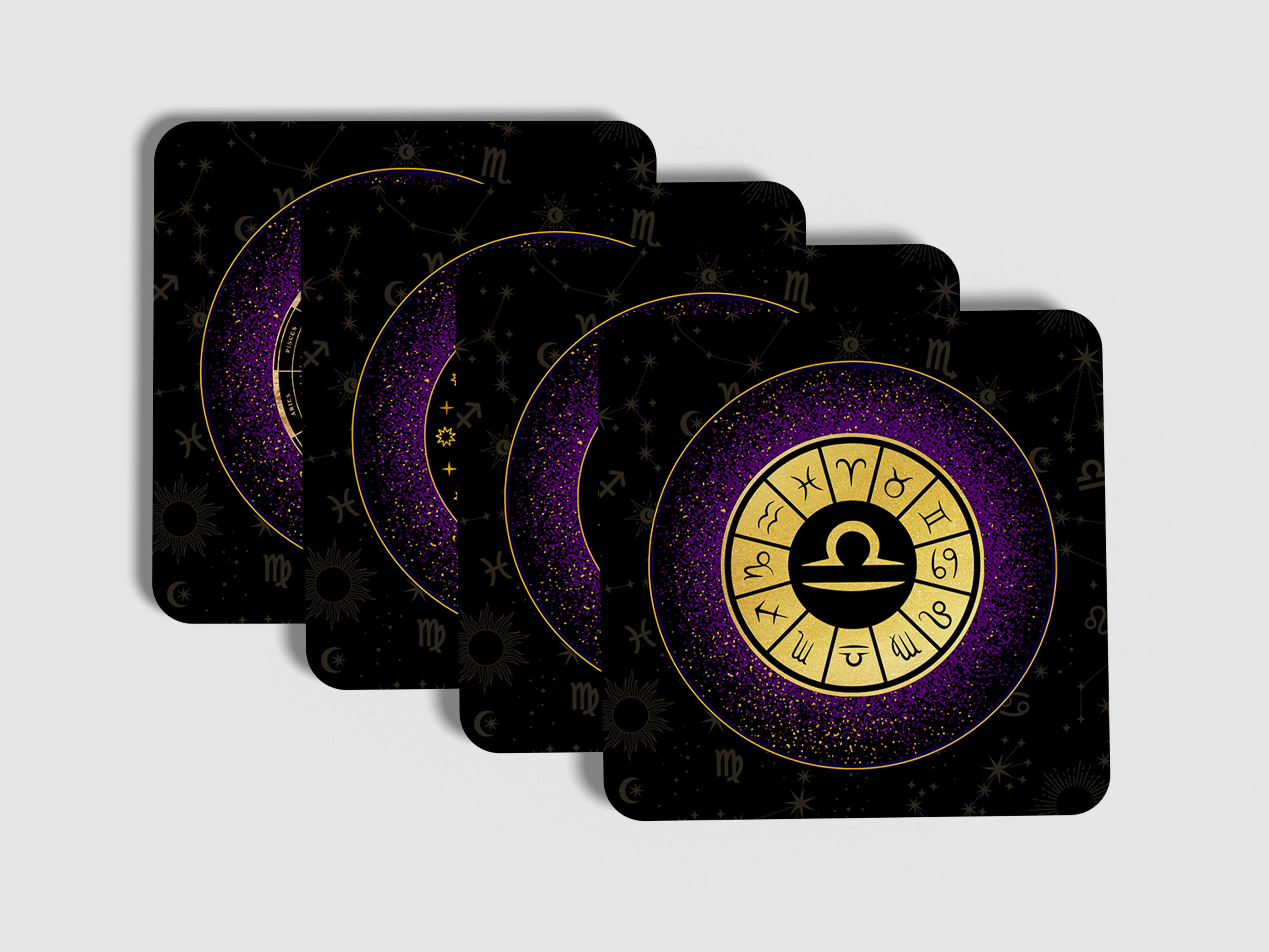 'LIBRA-ZODIAC SIGN' Coaster Set of 4