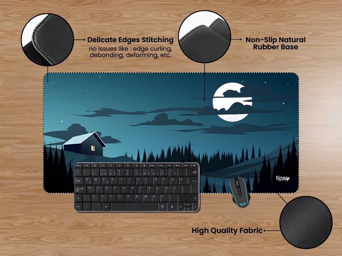 "STILLNESS UNDER THE MOON" Gaming Mousepad Elevate Your Gaming Experience